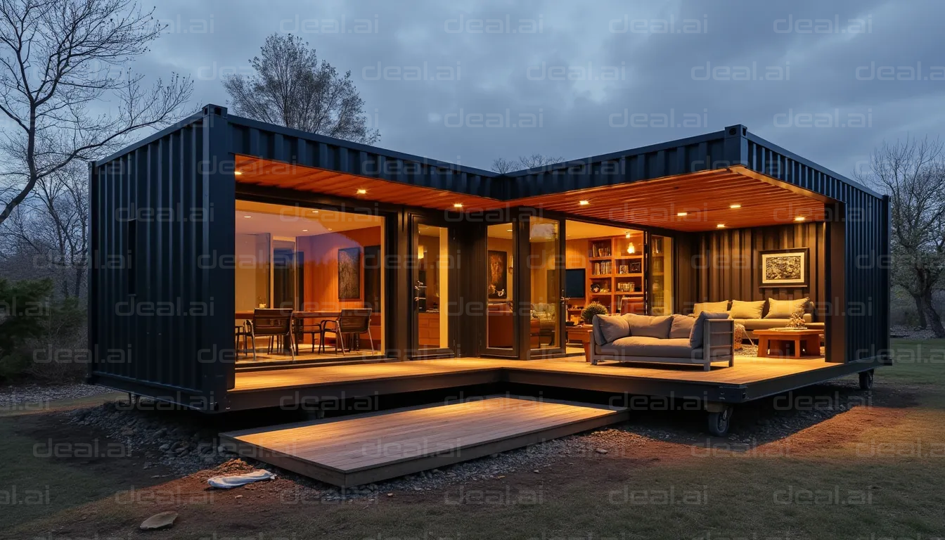 Cozy Container Home at Dusk