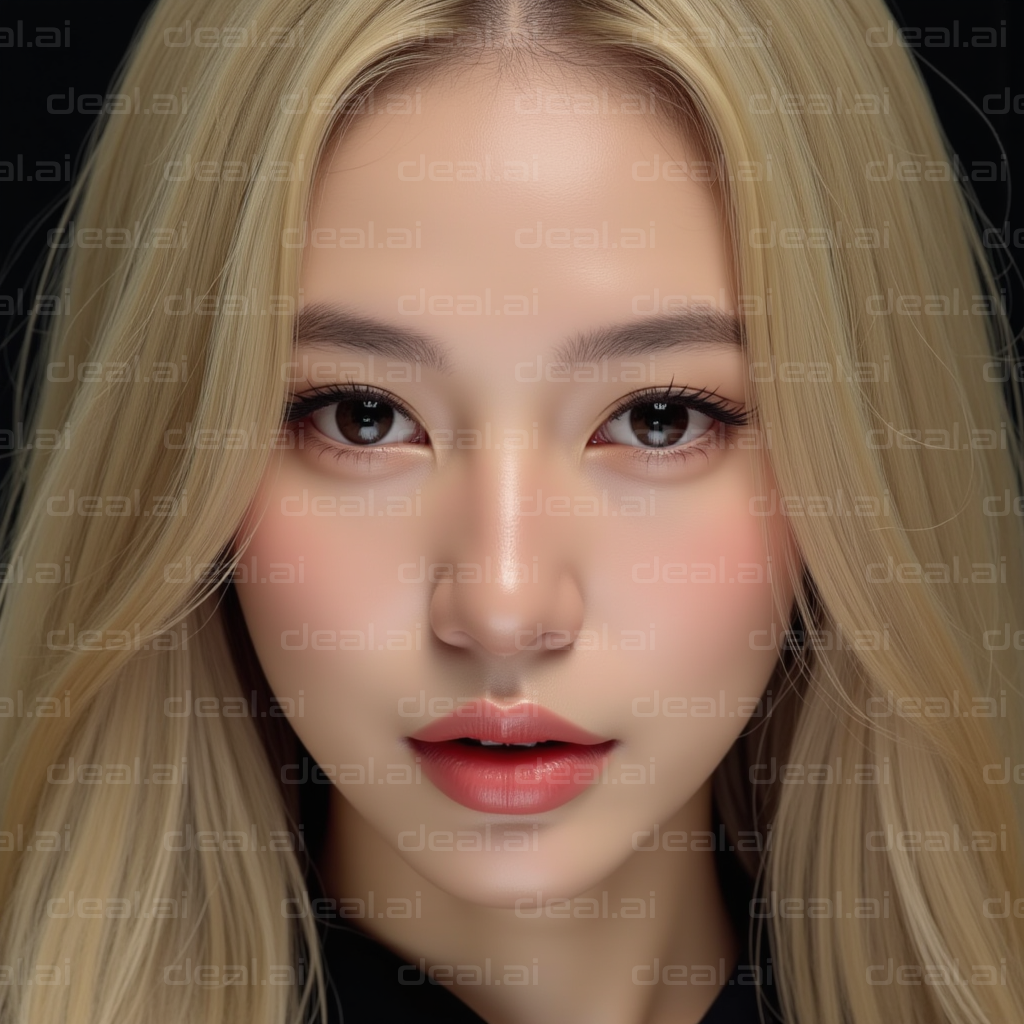 Blonde Beauty Portrait Close-Up