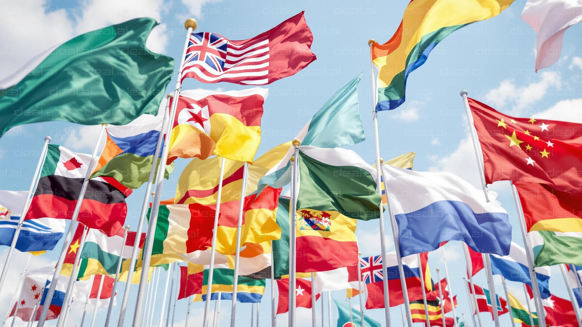 Diverse Flags in the Sky