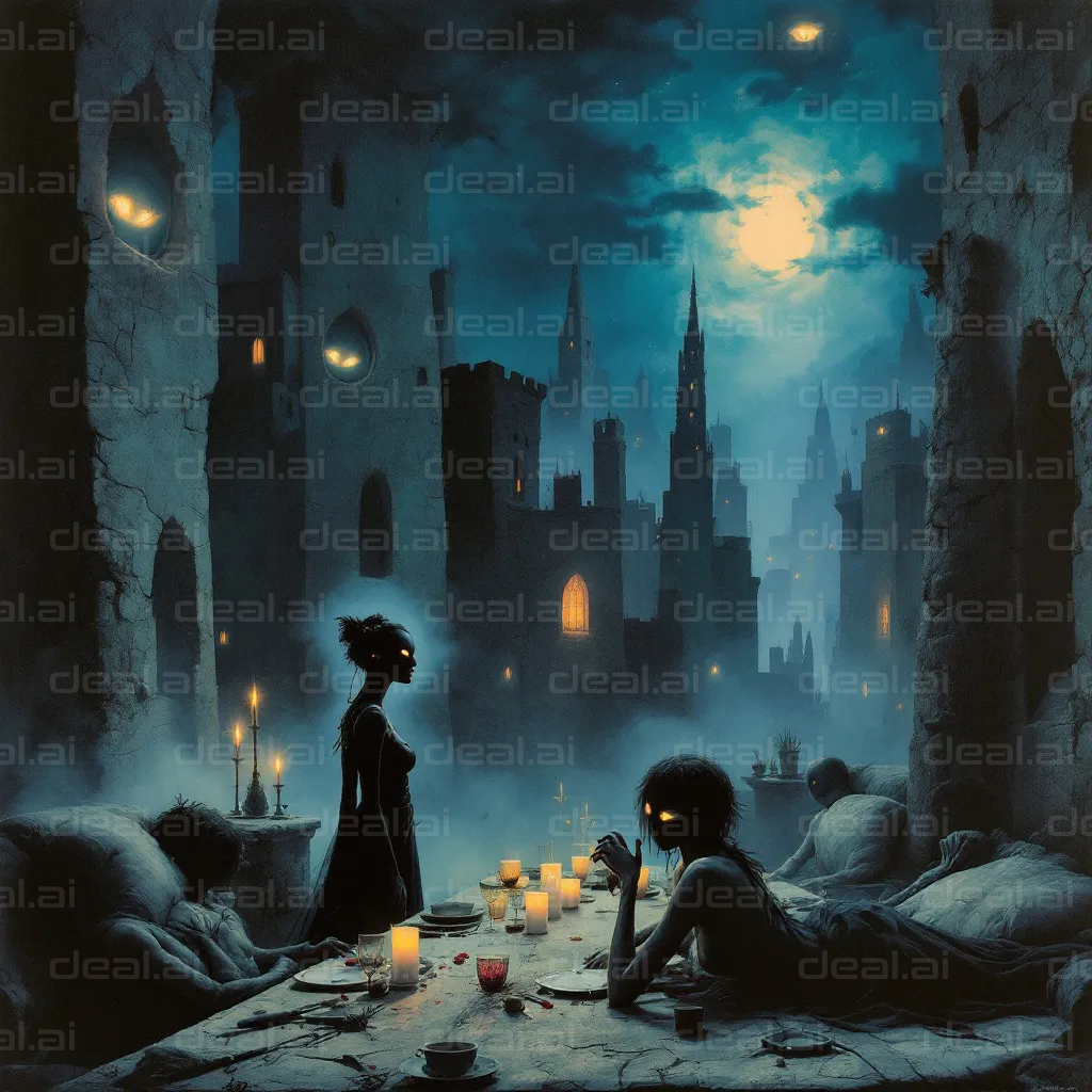 "Moonlit Gothic Dinner"