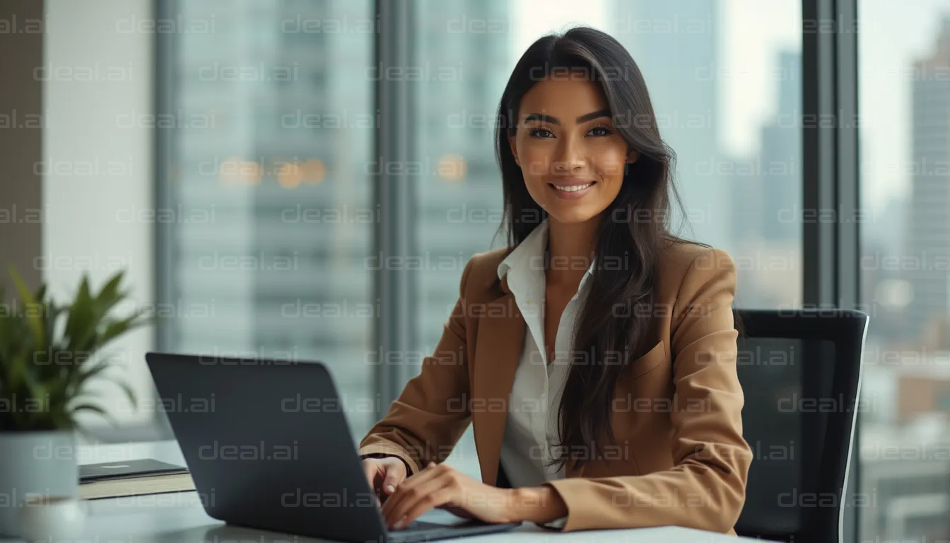 Confident Businesswoman in Modern Office