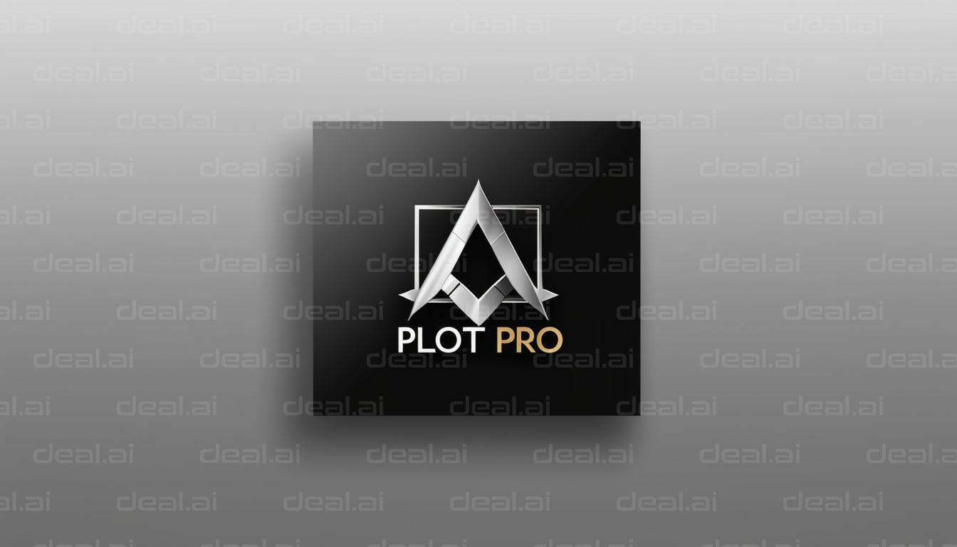 "Plot Pro Logo on Black Background"