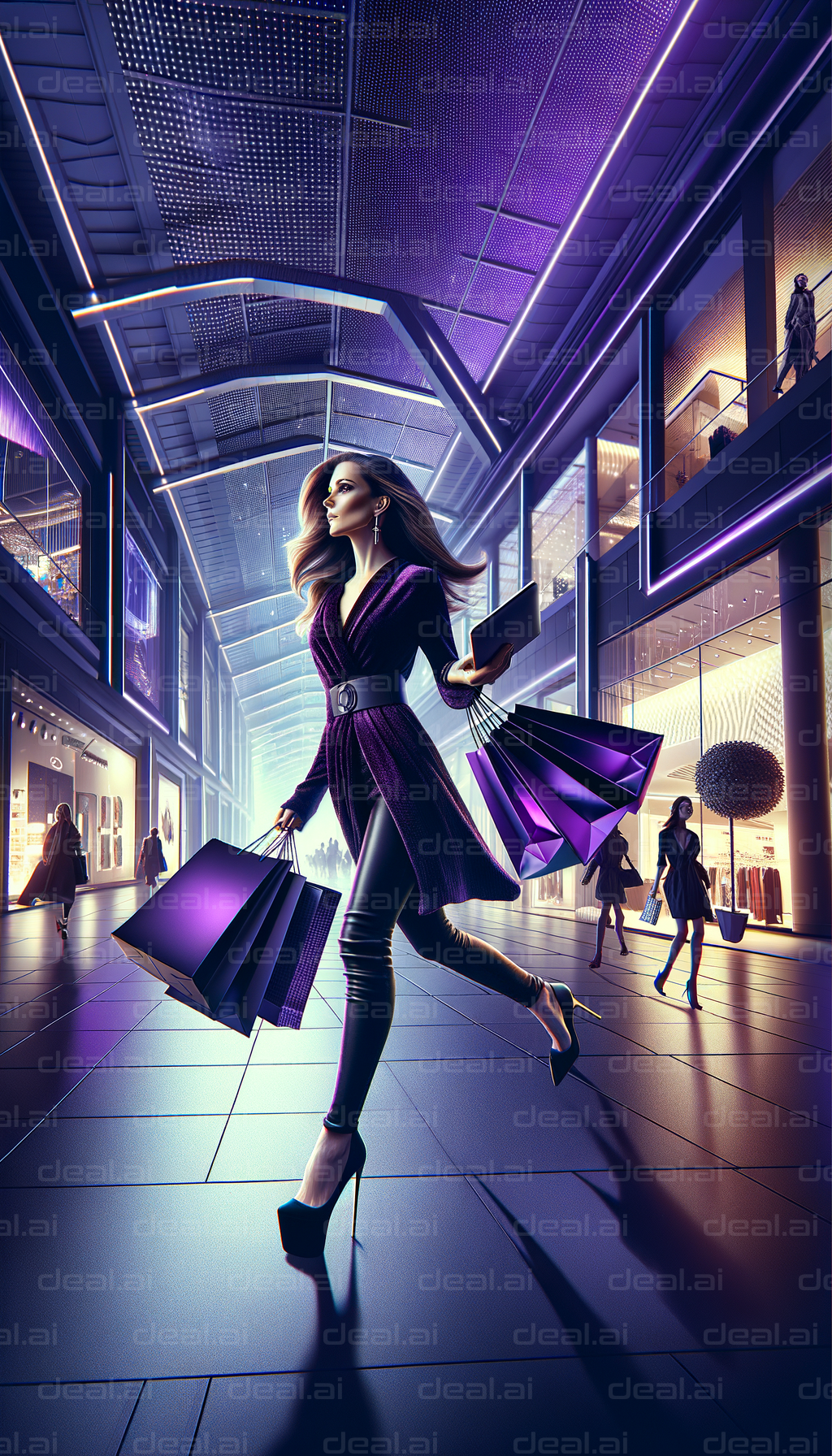 "Luxurious Nighttime Shopping Spree"