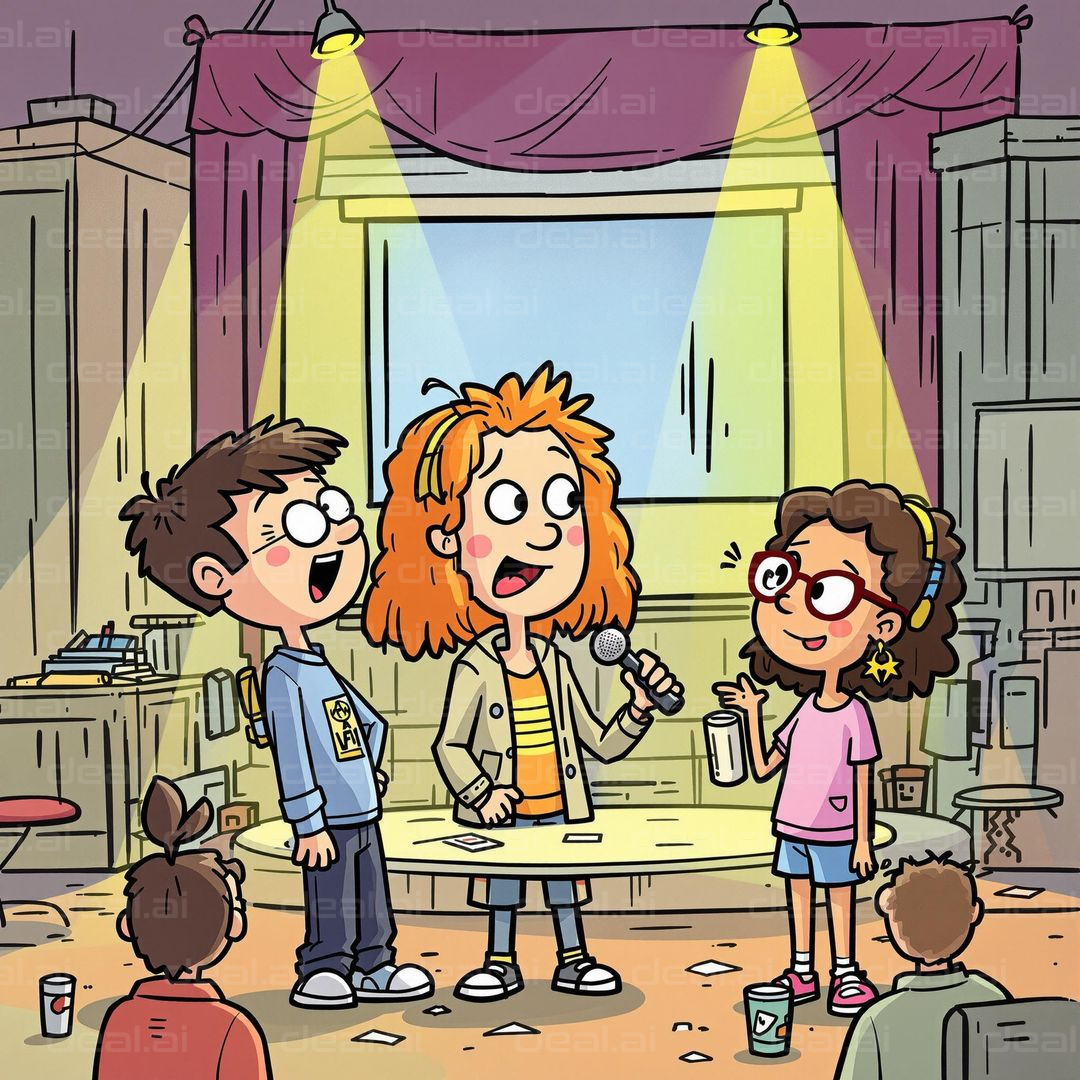 Kids' Karaoke Fun in Spotlight