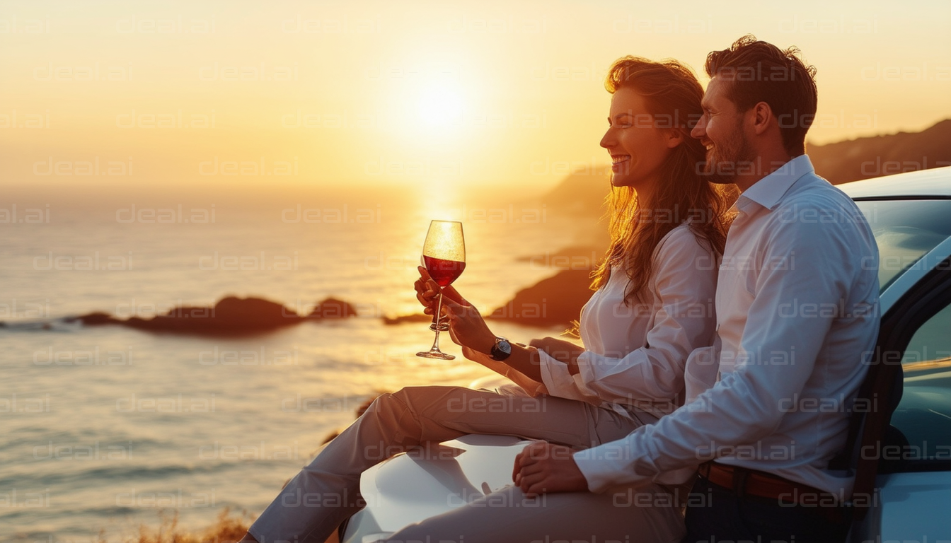 Sunset Toast by the Ocean