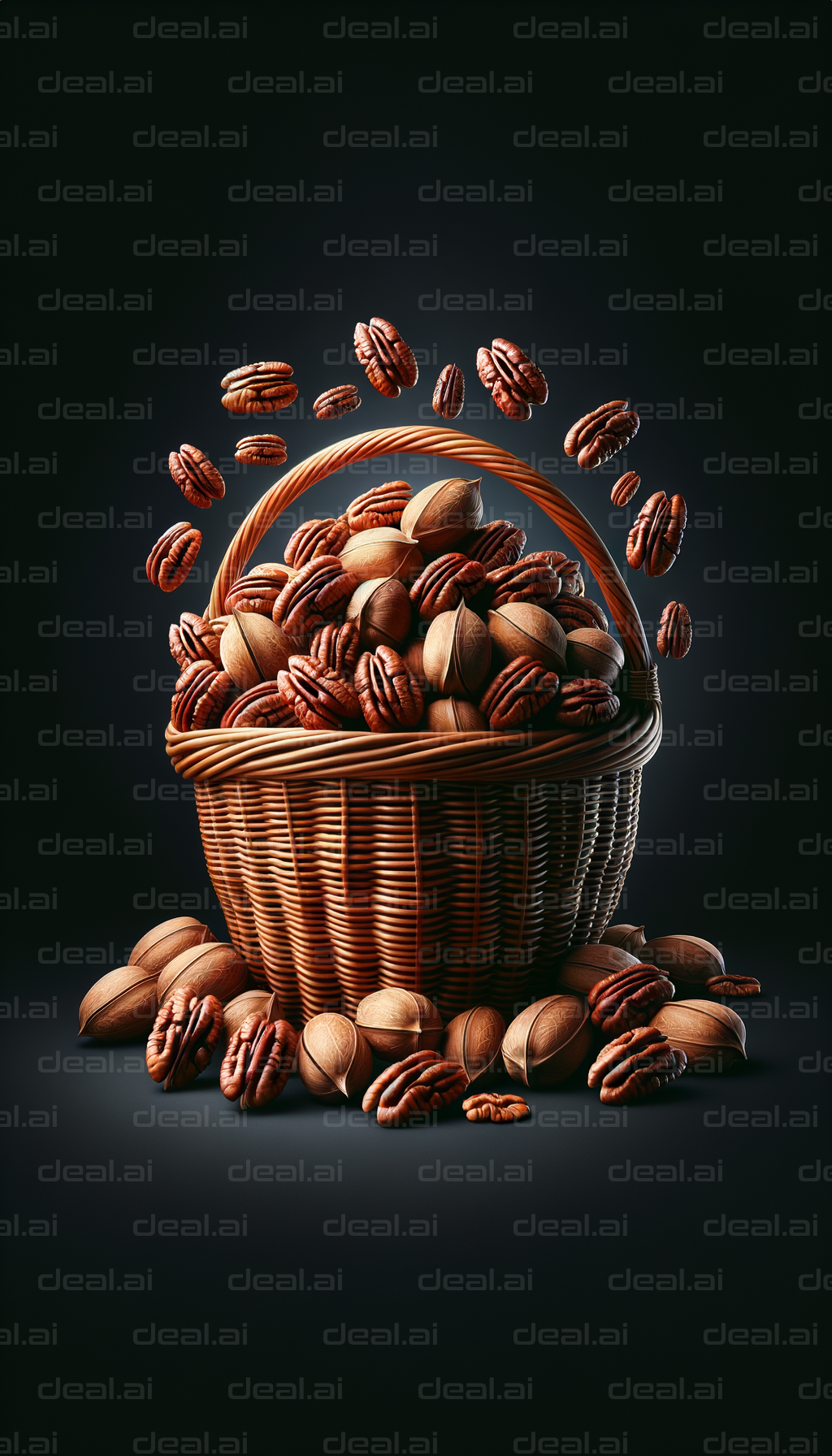 Basket of Fresh Pecans