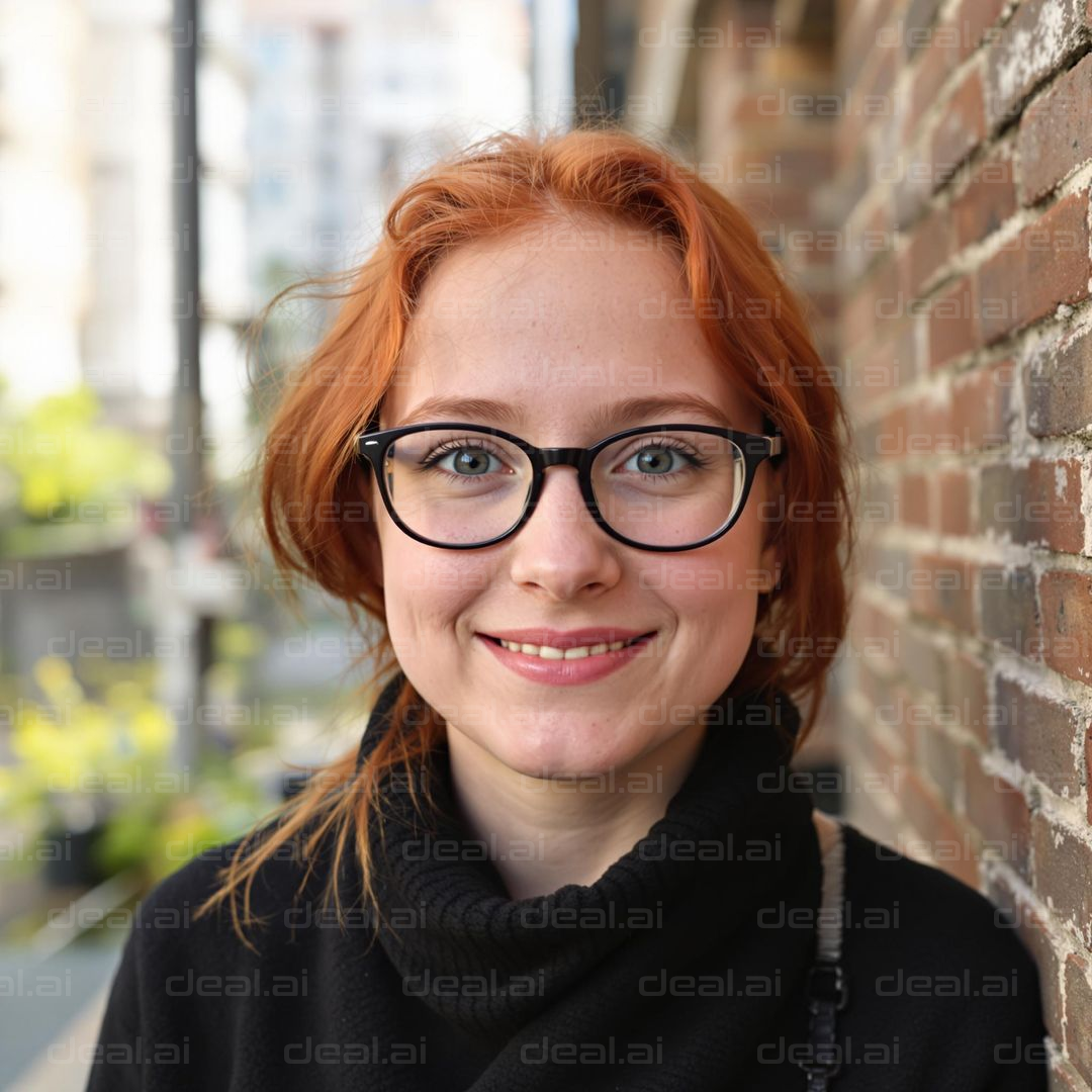 Smiling Woman with Glasses