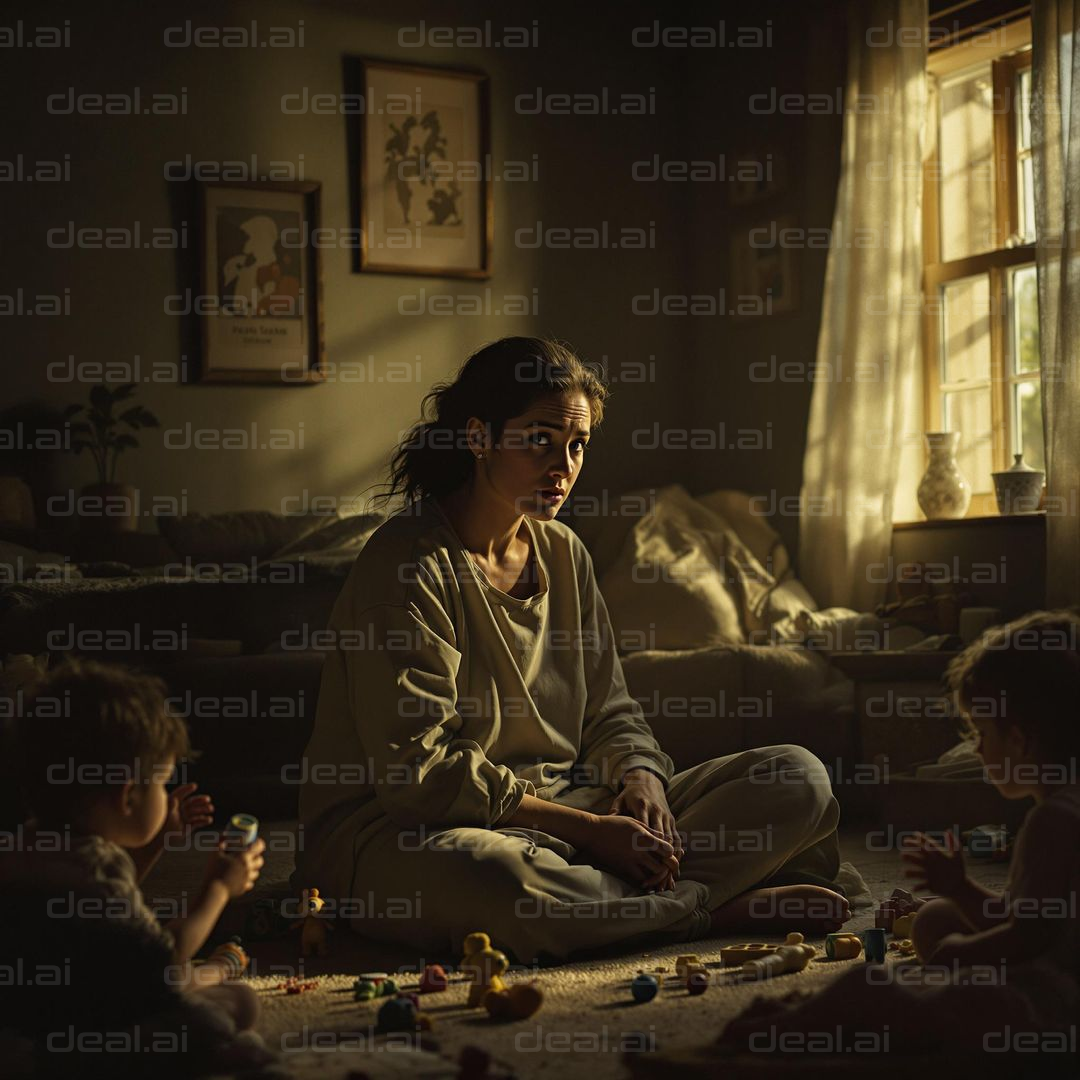 "Quiet Moment of Reflection at Home"