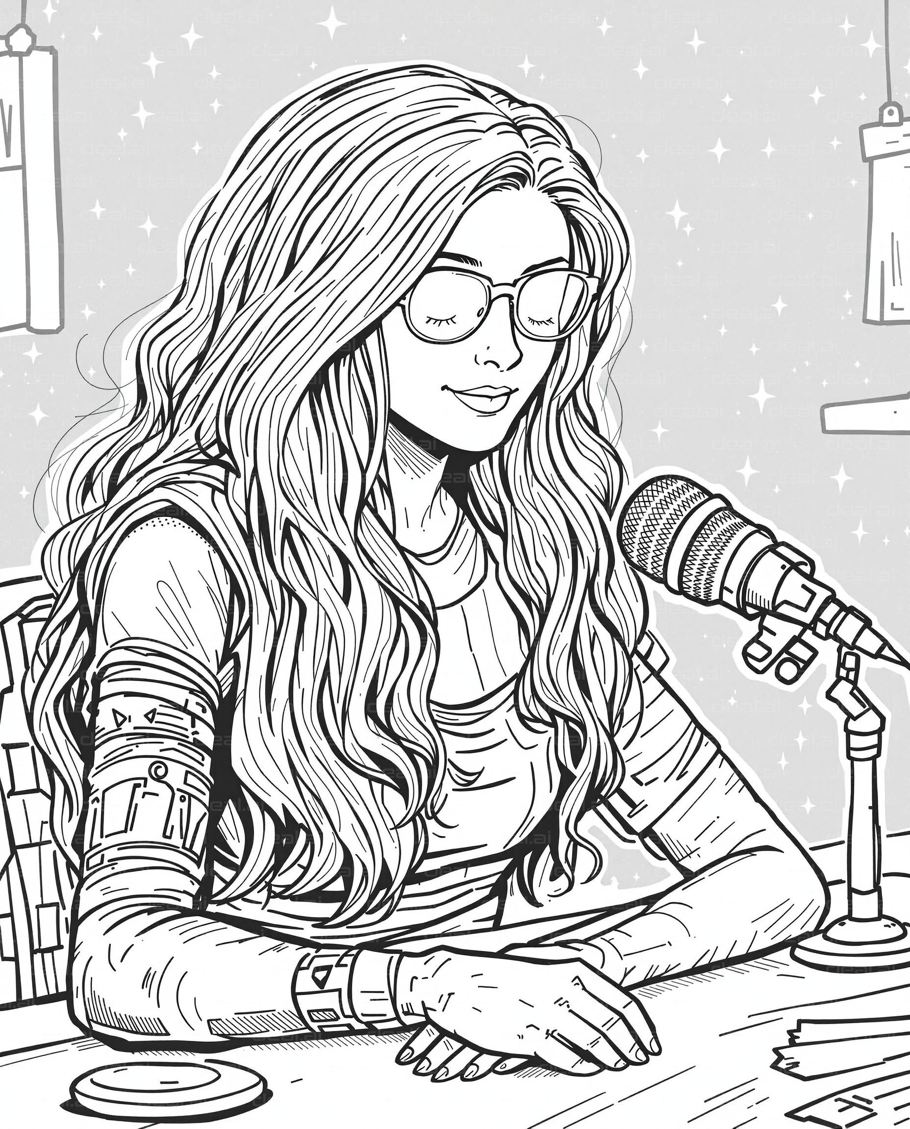 Podcast Host Illustration