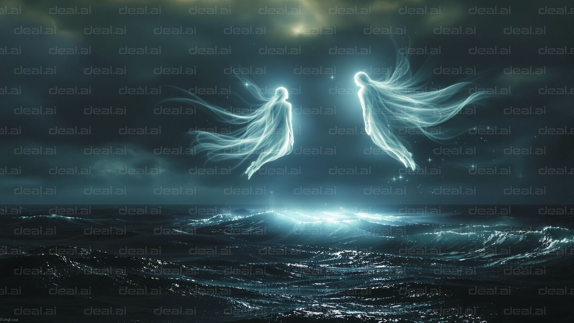 Ethereal Spirits Over the Ocean