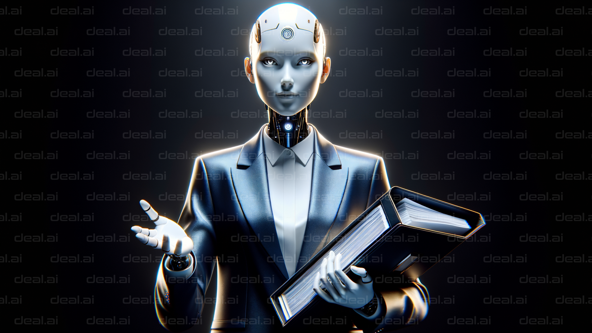 Futuristic Business Robot