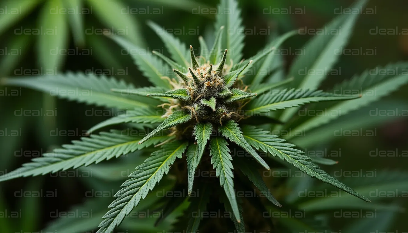 Cannabis Plant Close-Up