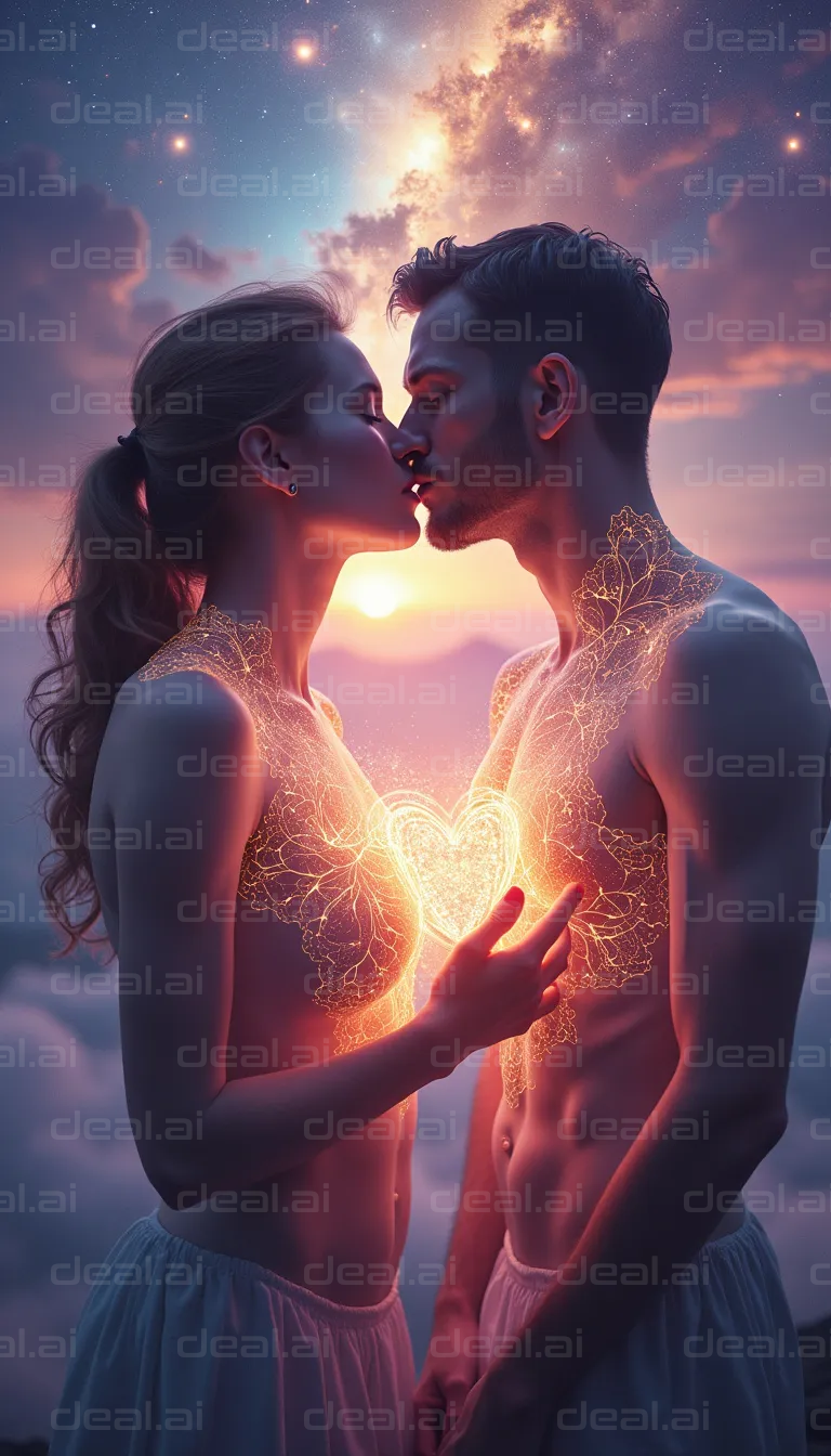 "Celestial Love: A Cosmic Connection"