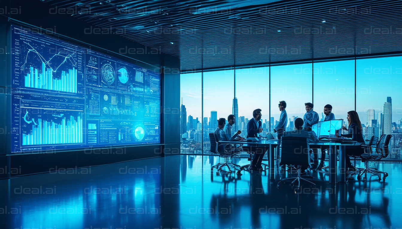 High-Tech Business Strategy Meeting