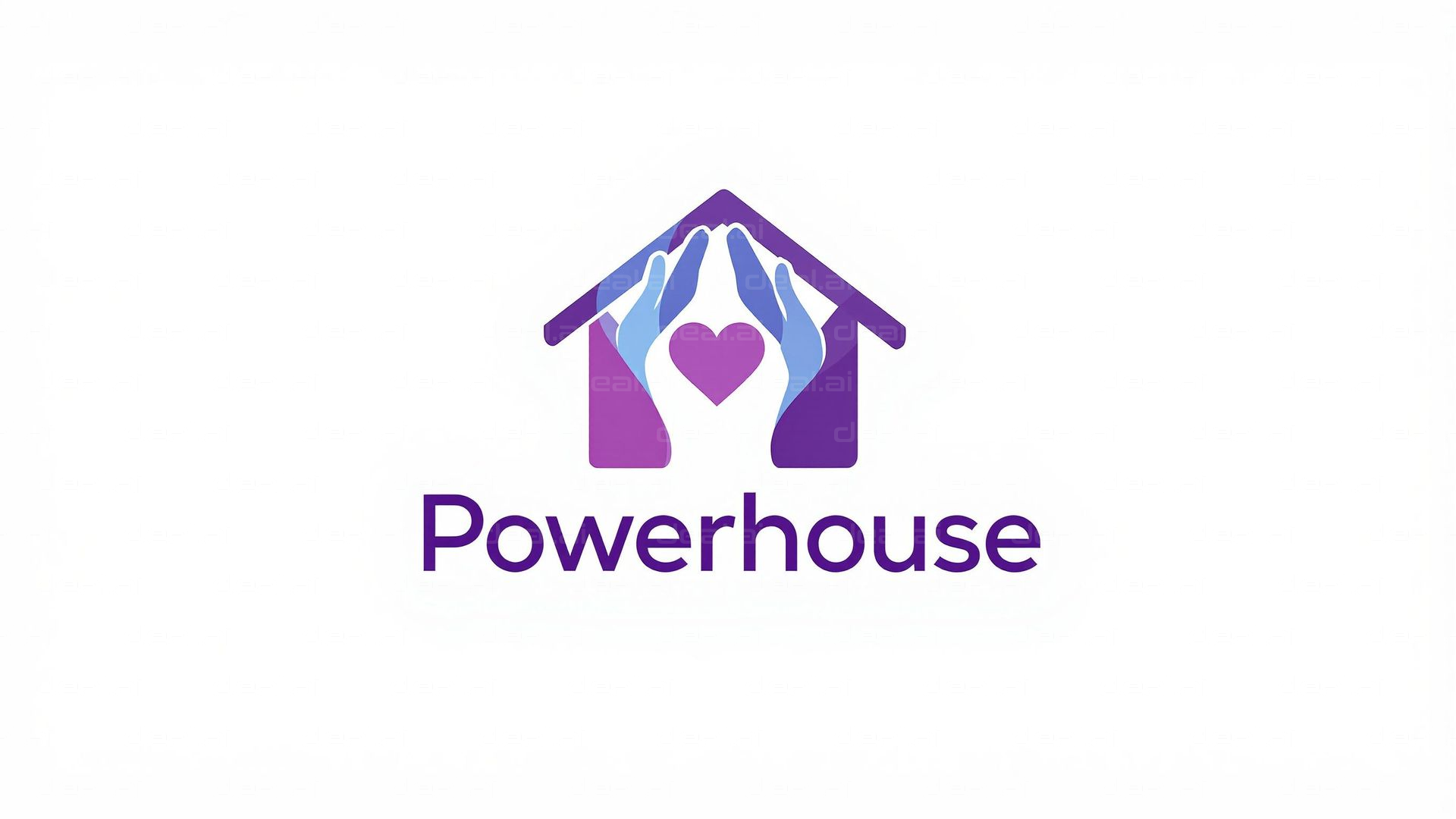 Powerhouse Logo with Heart and Hands