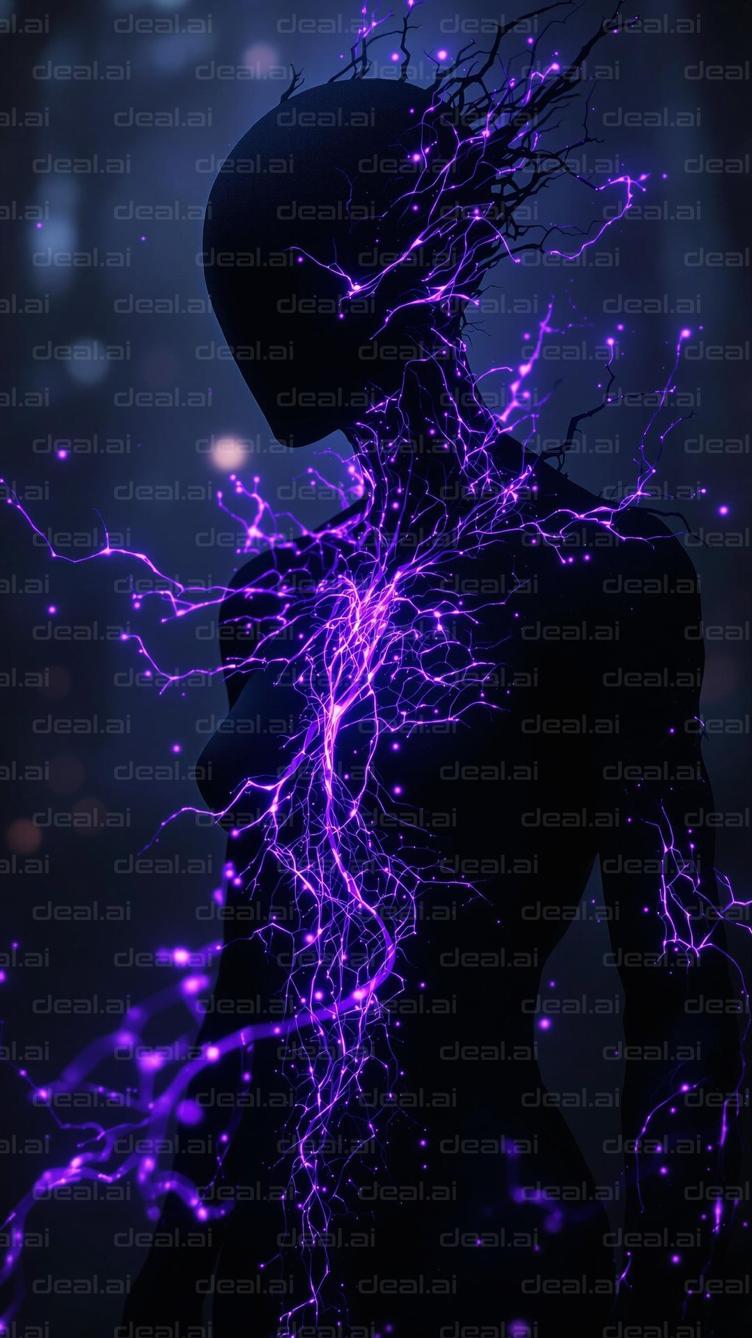 Electric Essence: Dark Silhouette