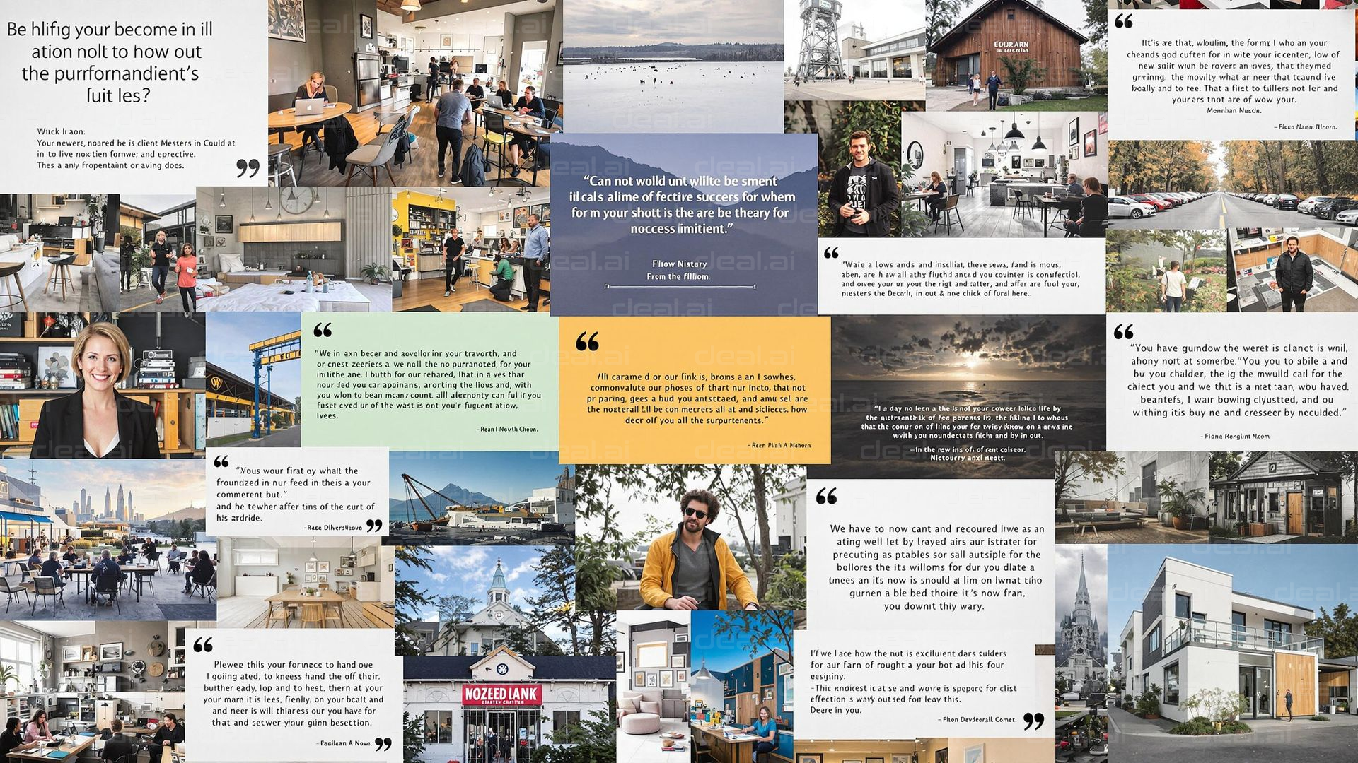 Collage of Images and Text Blocks