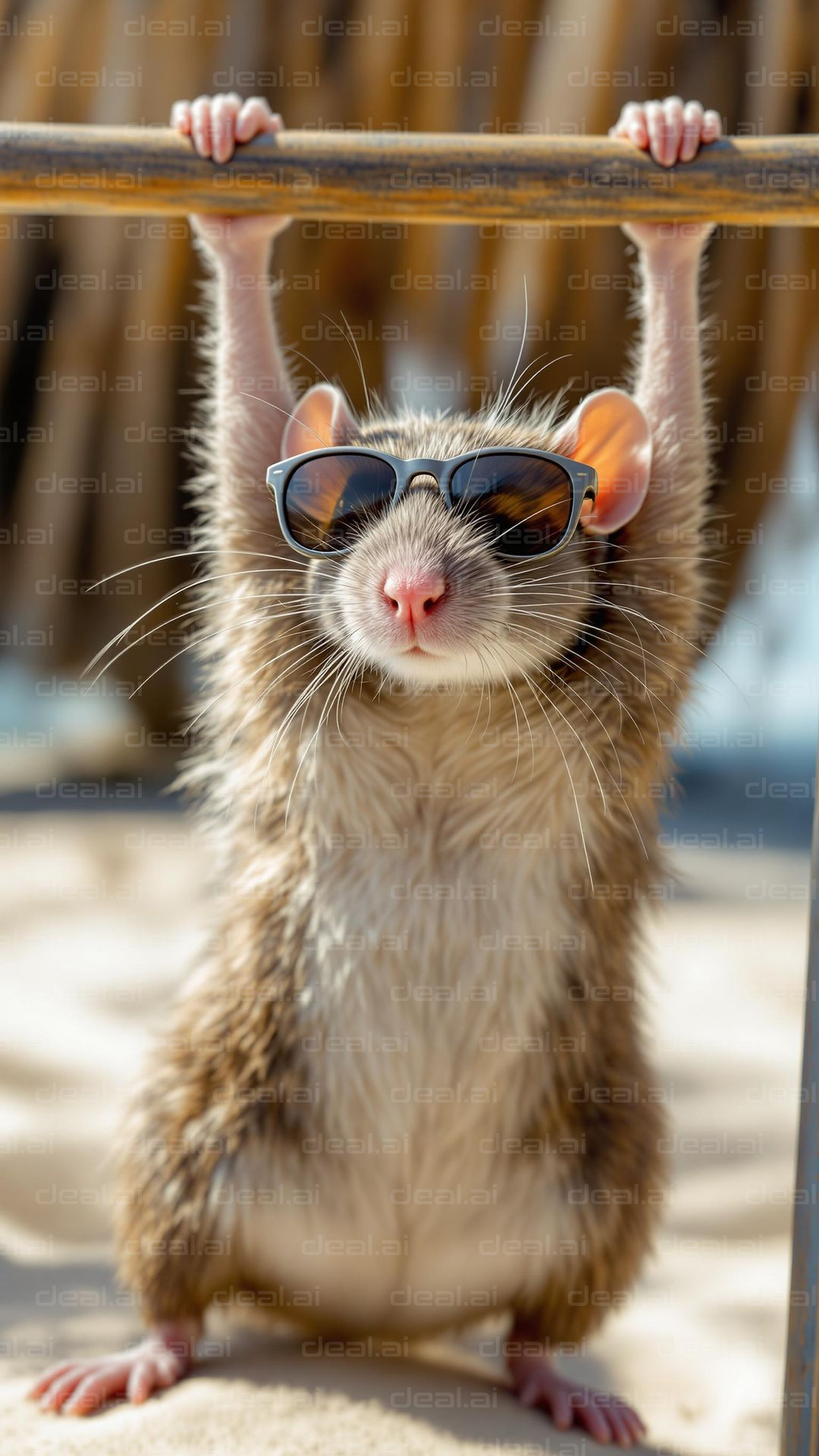 Cool Rat in Shades Hanging Out