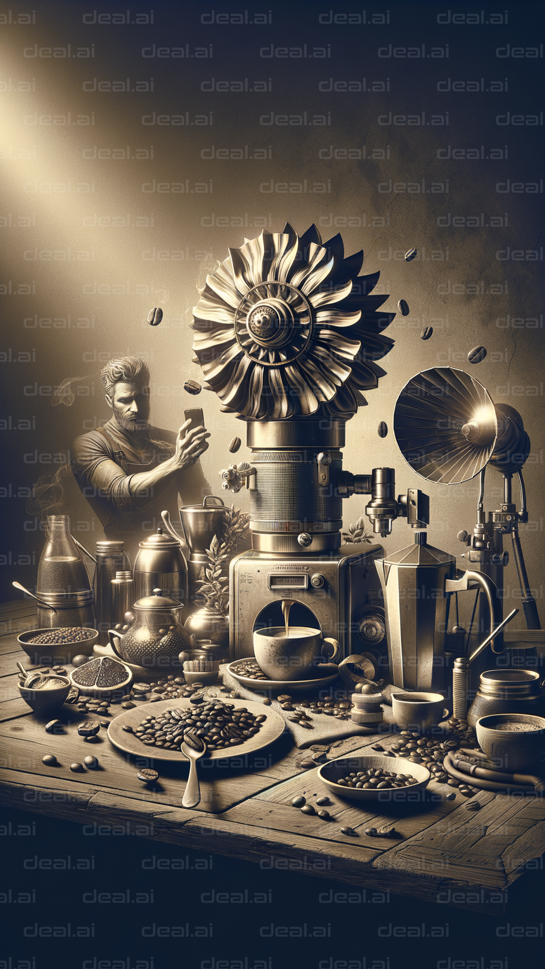 Steampunk Coffee Creation Scene