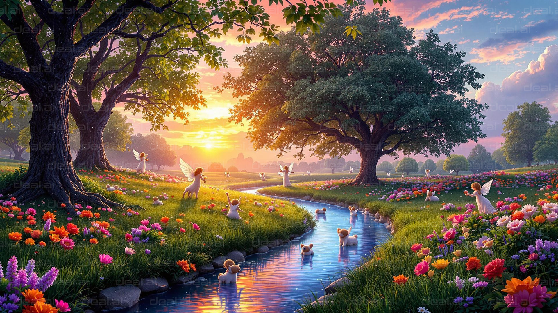 Fairy Garden at Sunset