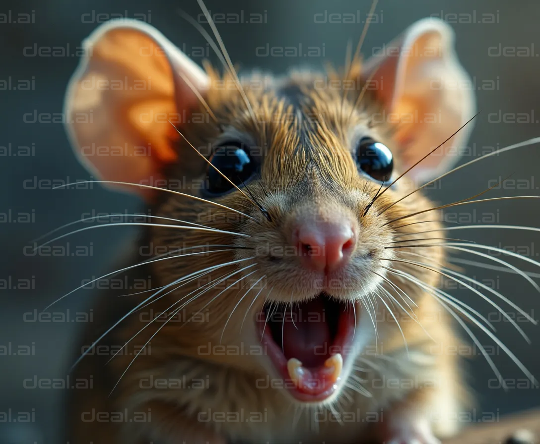 Happy Mouse with Wide Open Mouth