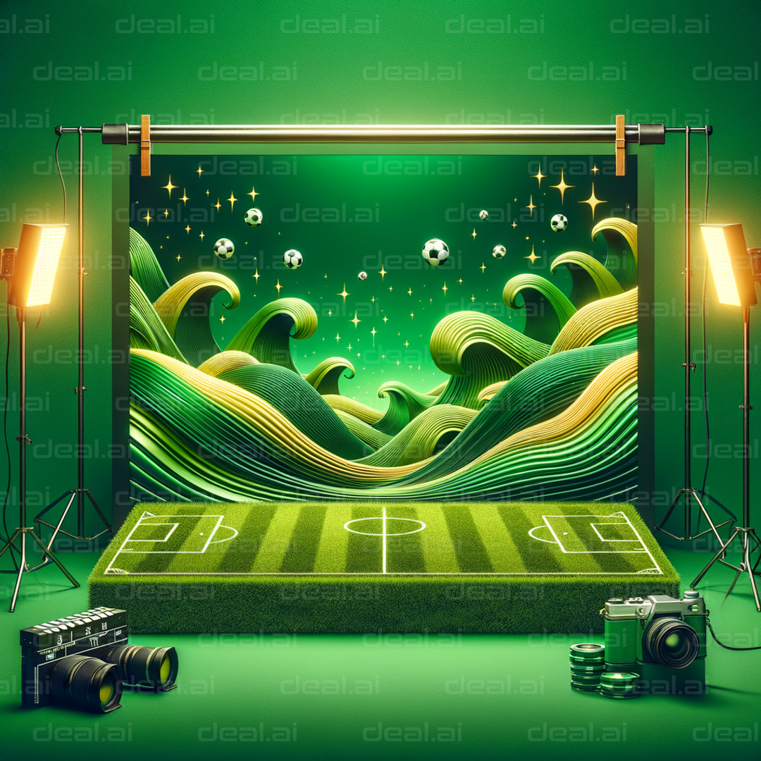 "Fantasy Soccer Photography Studio Setup"