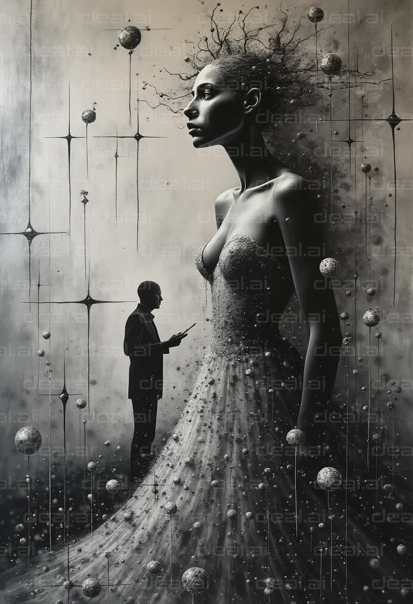 Ethereal Cosmic Silhouette