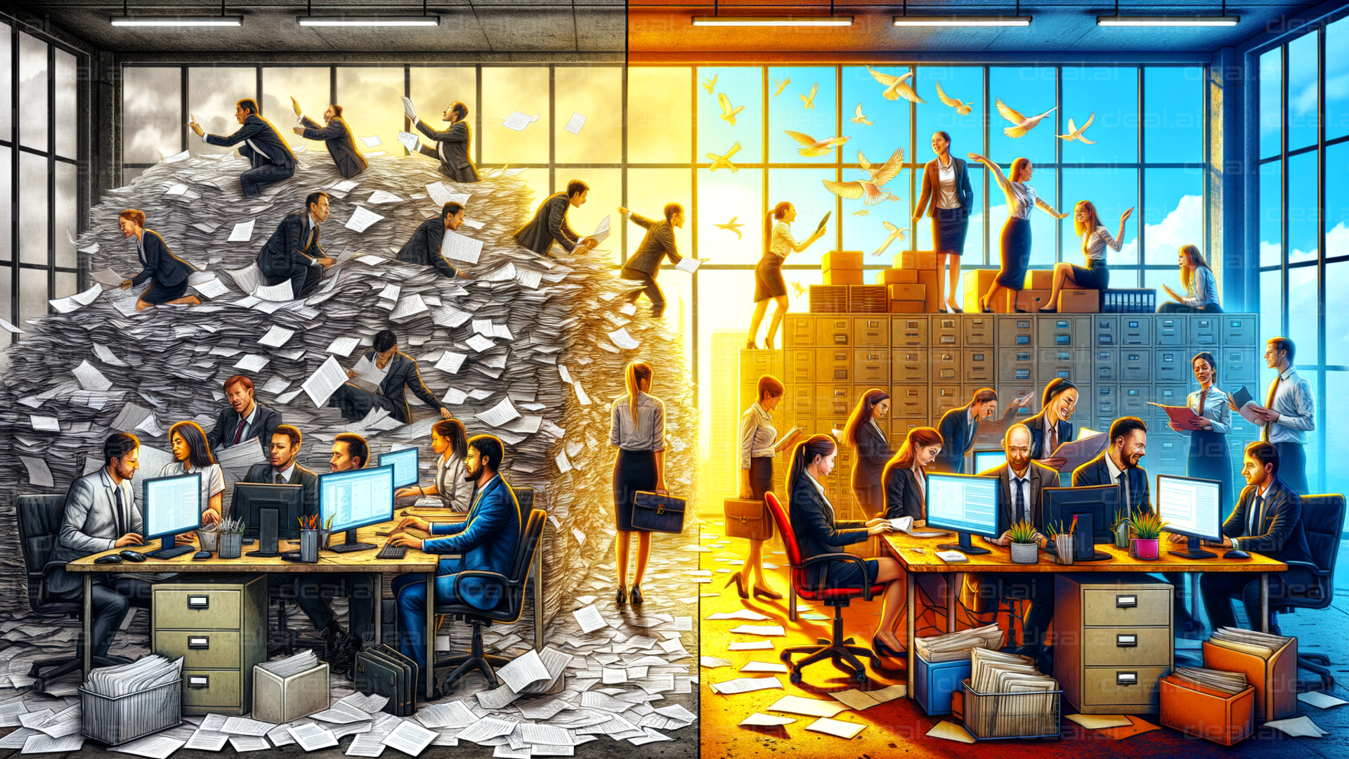 "Efficient Workflow in a Modern Office"