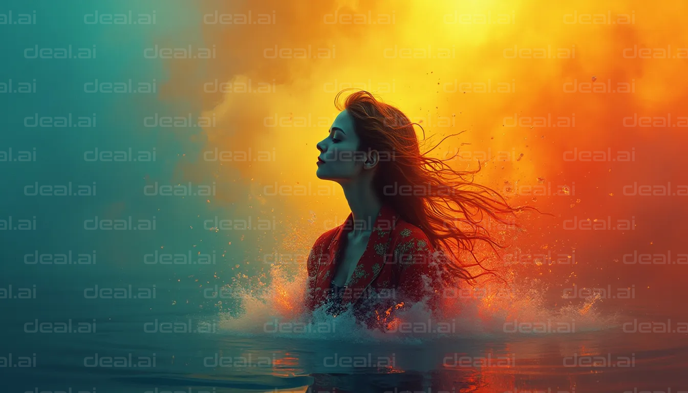 Fiery Serenity in Water's Embrace