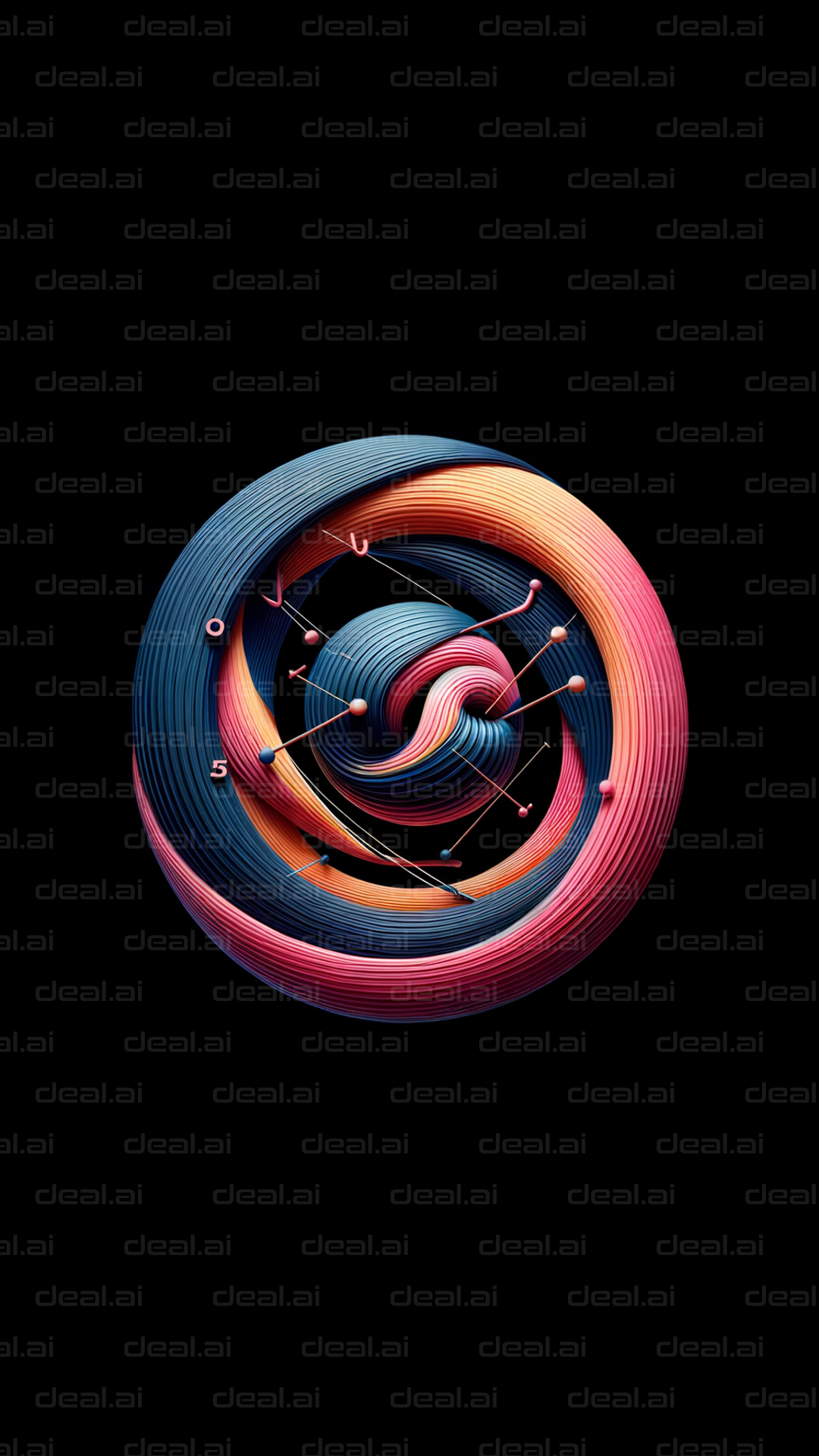"Colorful Abstract Spiral Design"