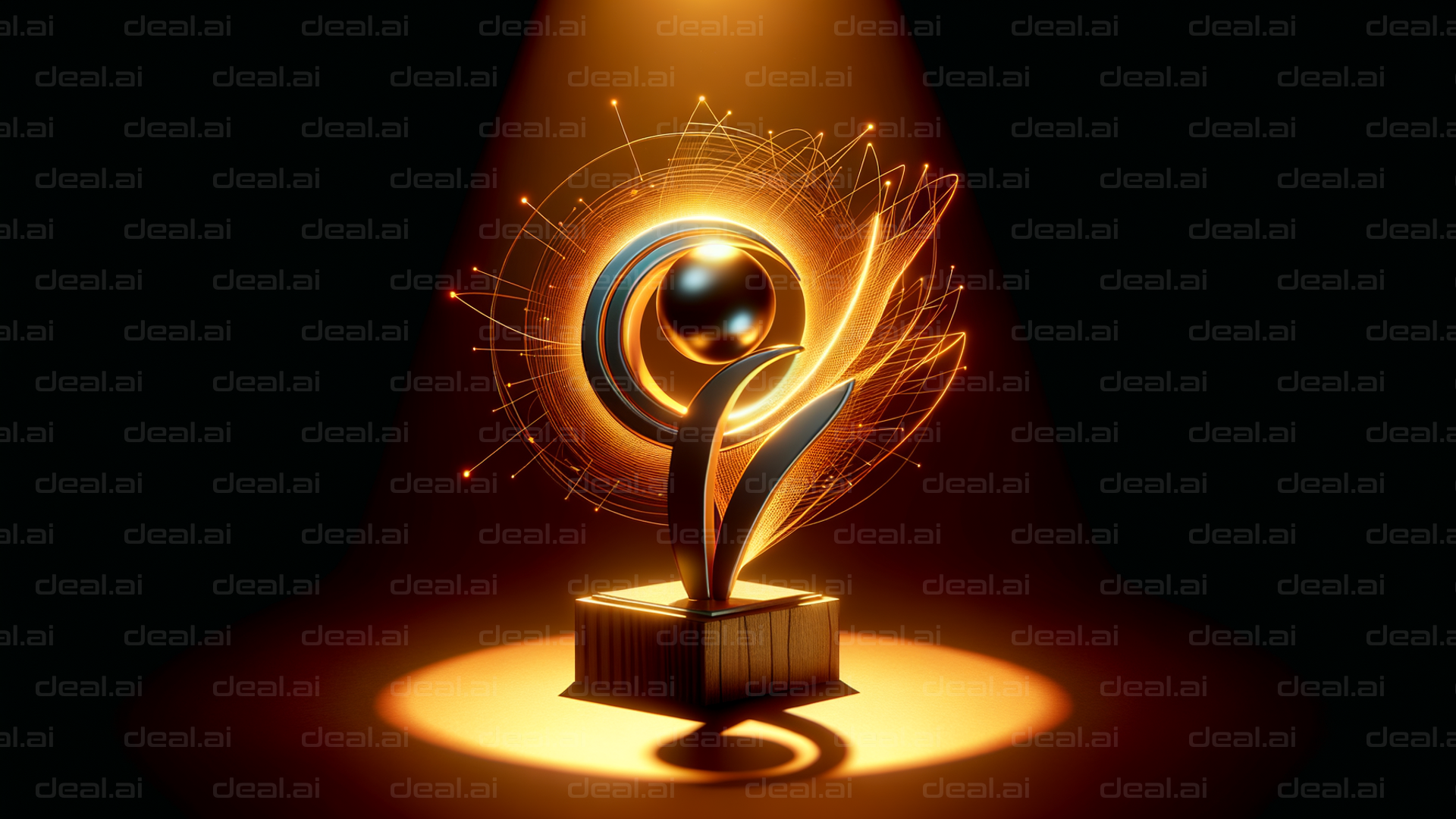 "Illuminated Modern Award Trophy"