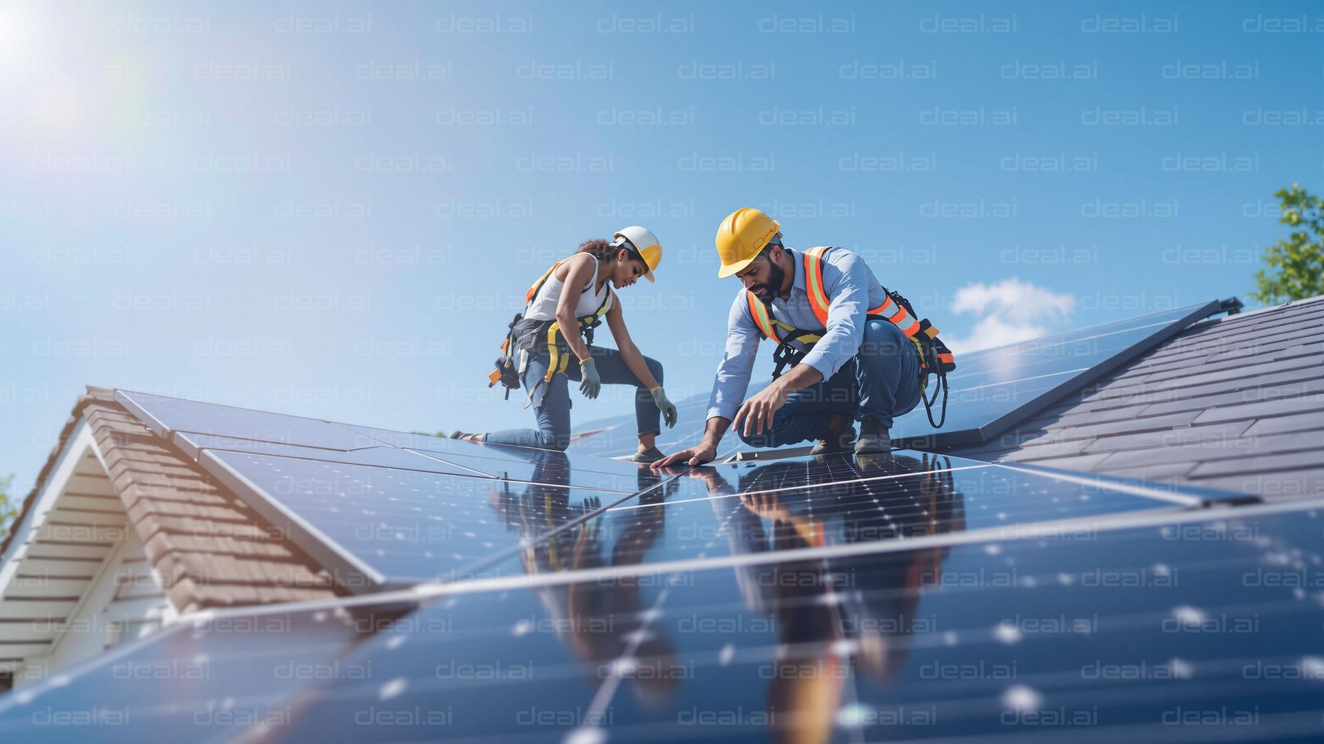 Installing Solar Panels on Rooftop