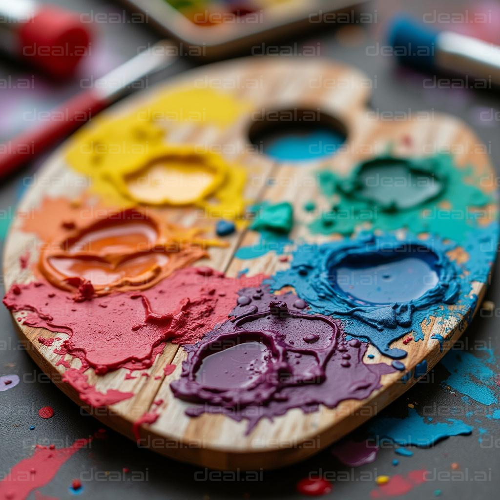 "Vivid Paint Palette Delight"