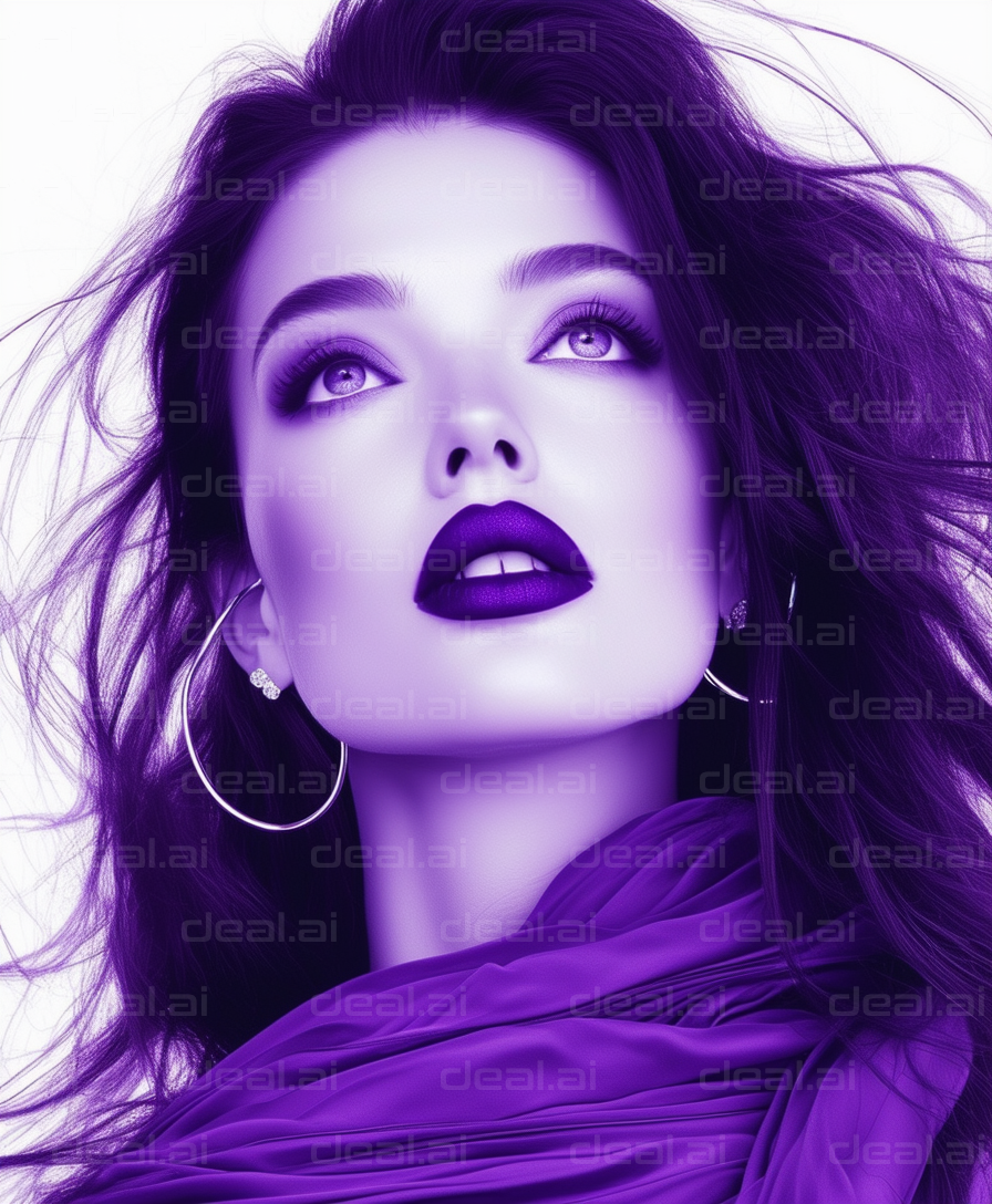 Purple Elegance: A Mesmerizing Gaze