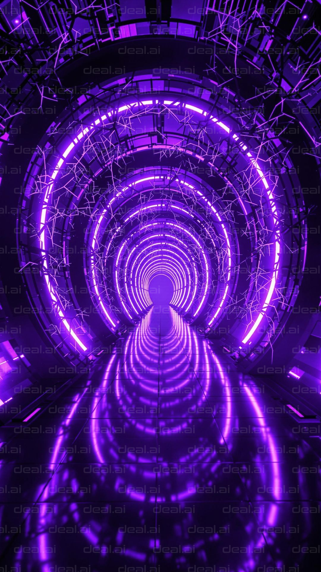 Neon Sci-Fi Tunnel Journey