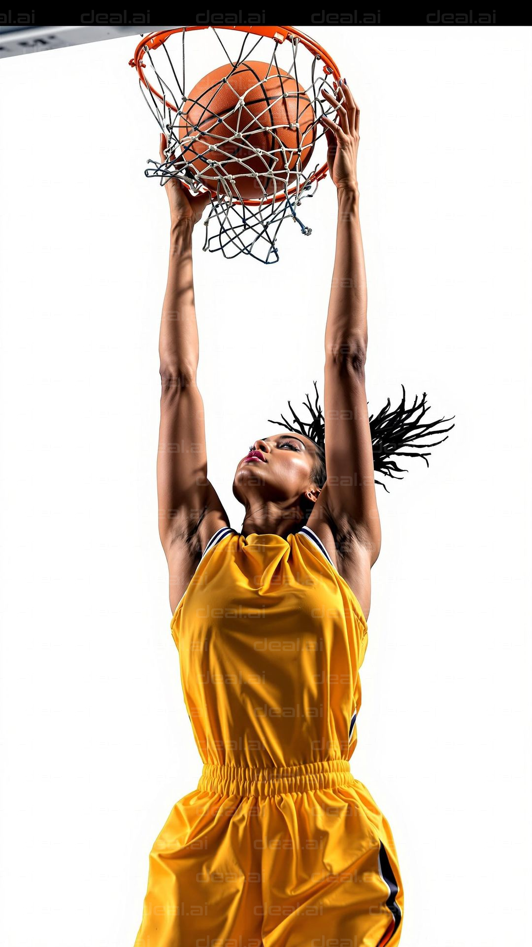 Powerful Basketball Dunk
