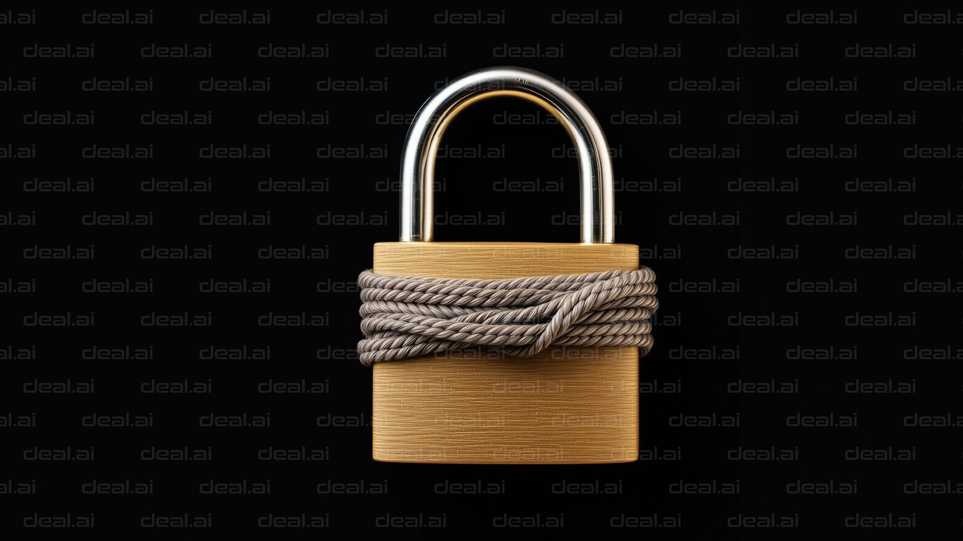 Securely Tied Padlock