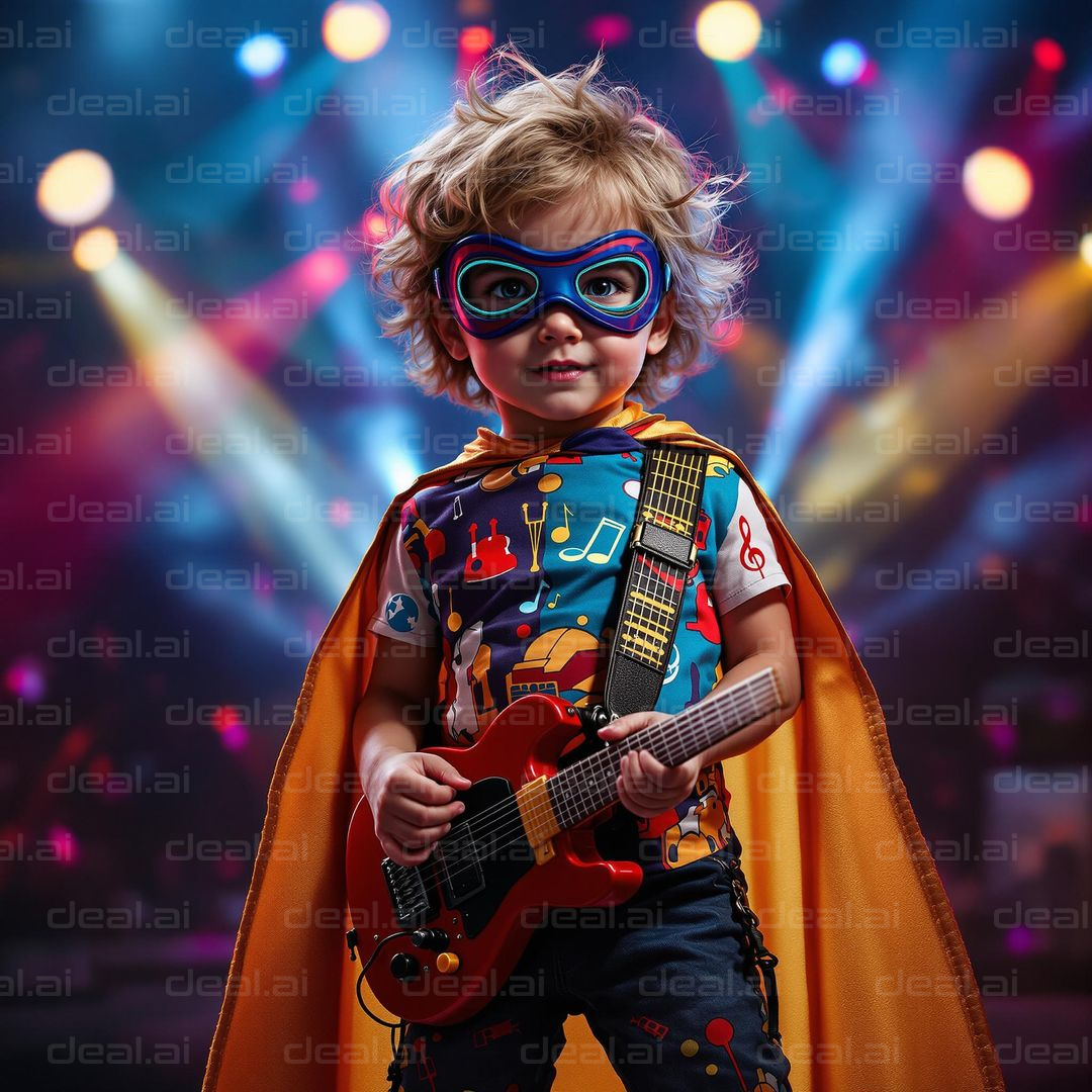 Superhero Child Rocks the Stage