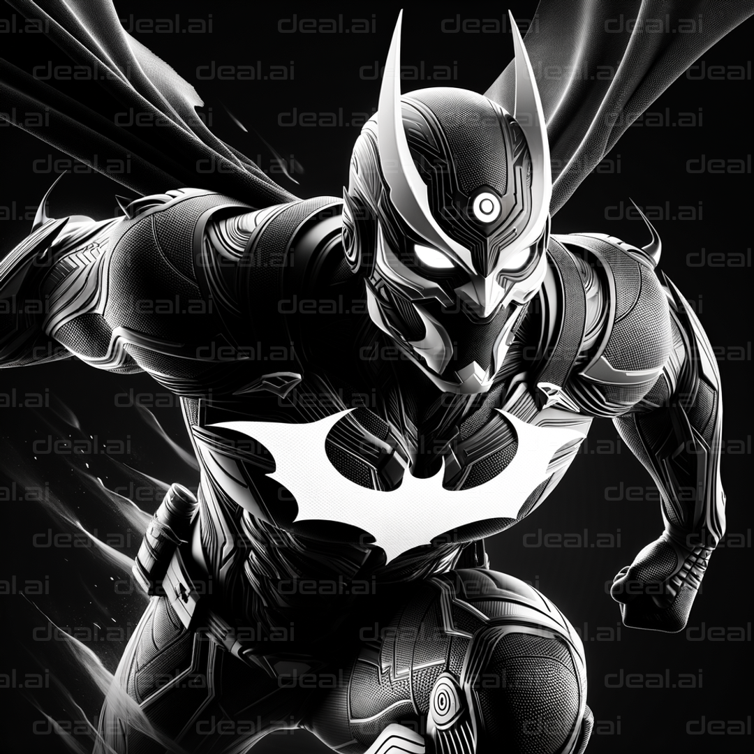 Futuristic Hero in Action