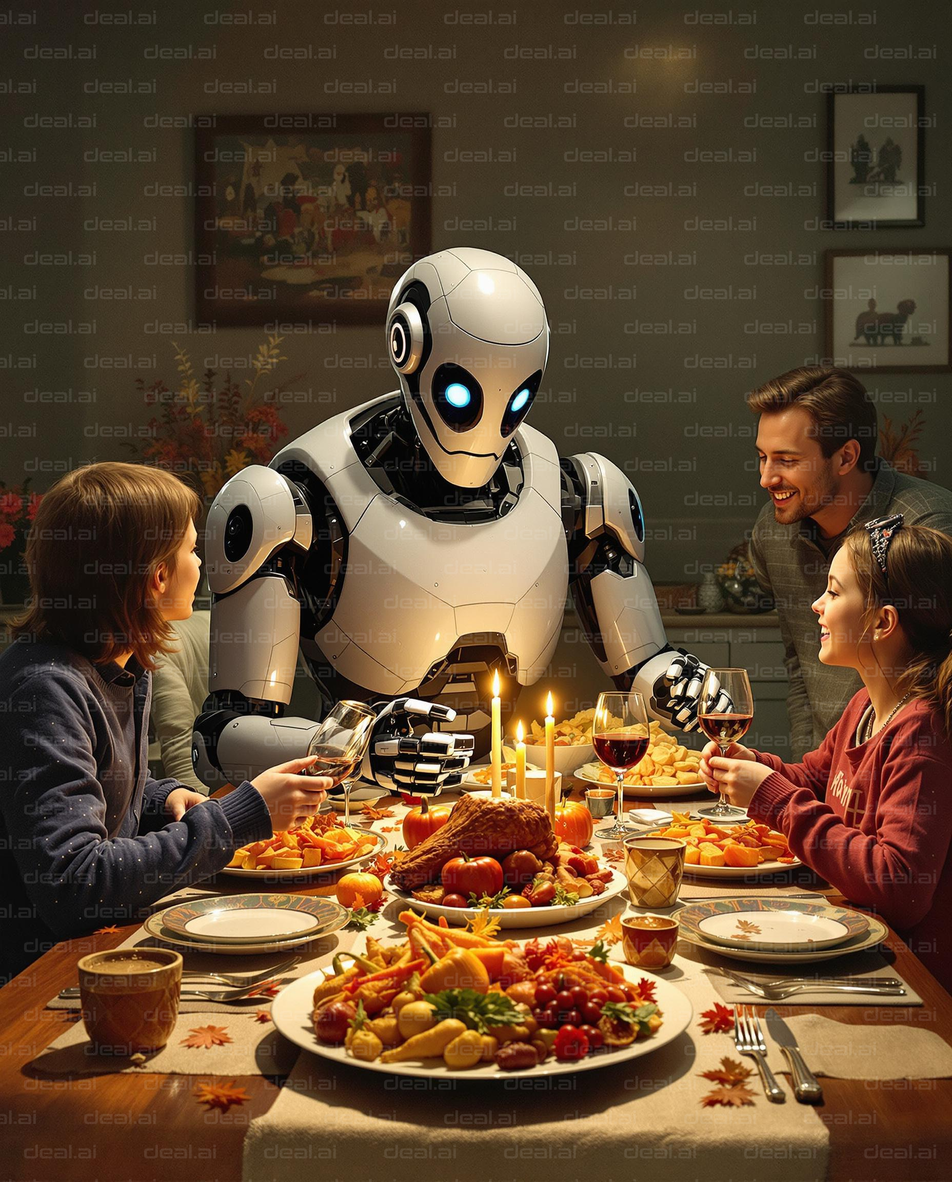 "Robot Joins Thanksgiving Dinner"