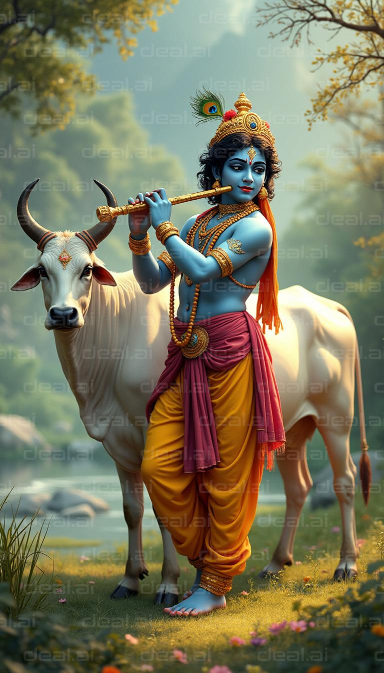 "Flute Melody by the Pasture"