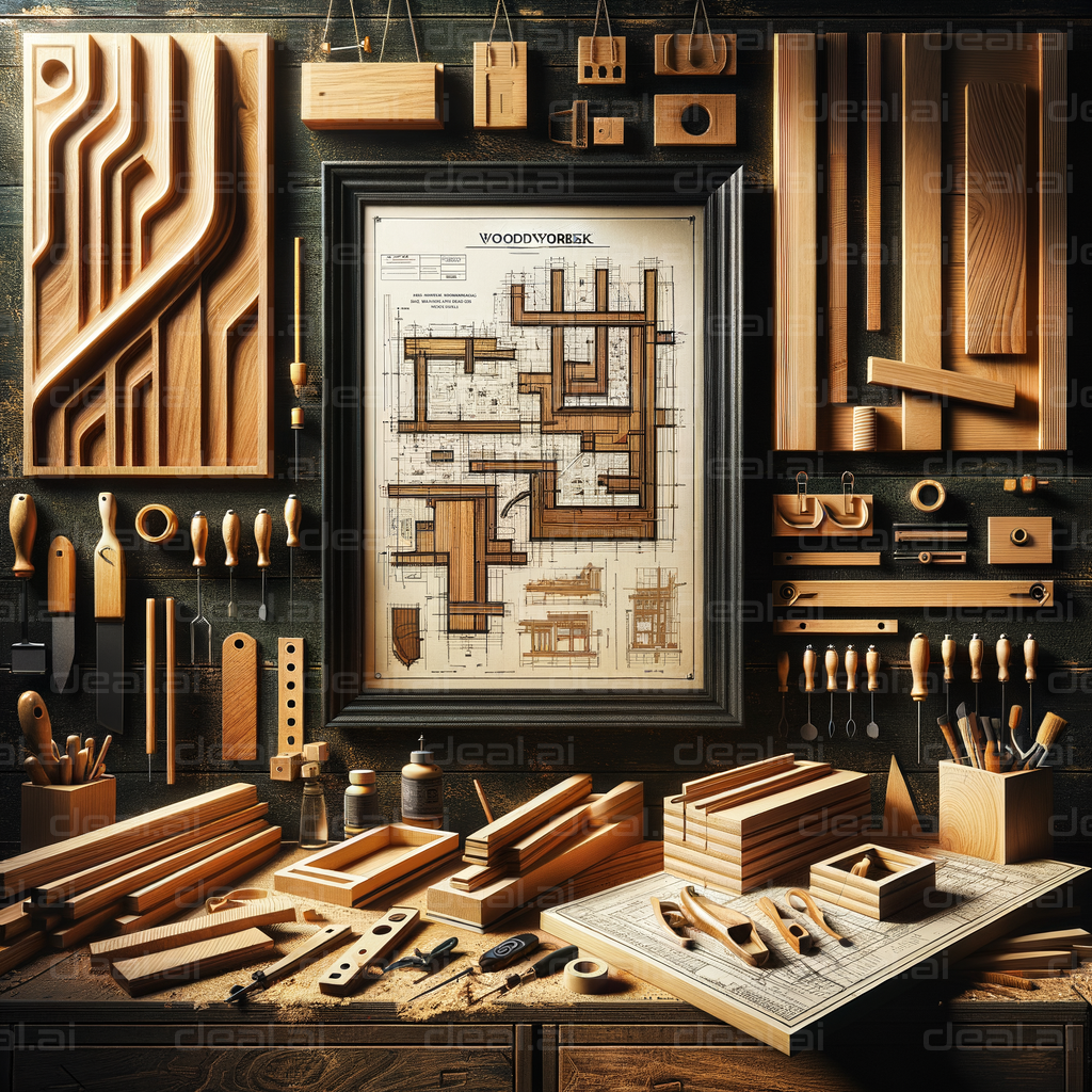 "Intricate Woodworking Designs and Tools"