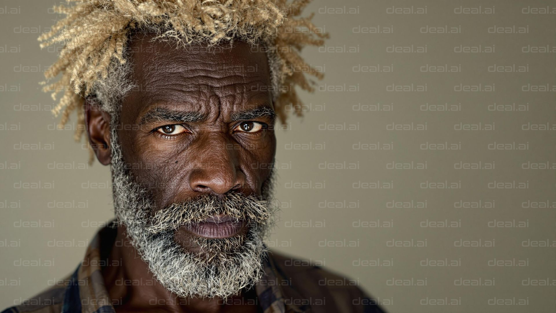 Reflective Portrait of a Bearded Man