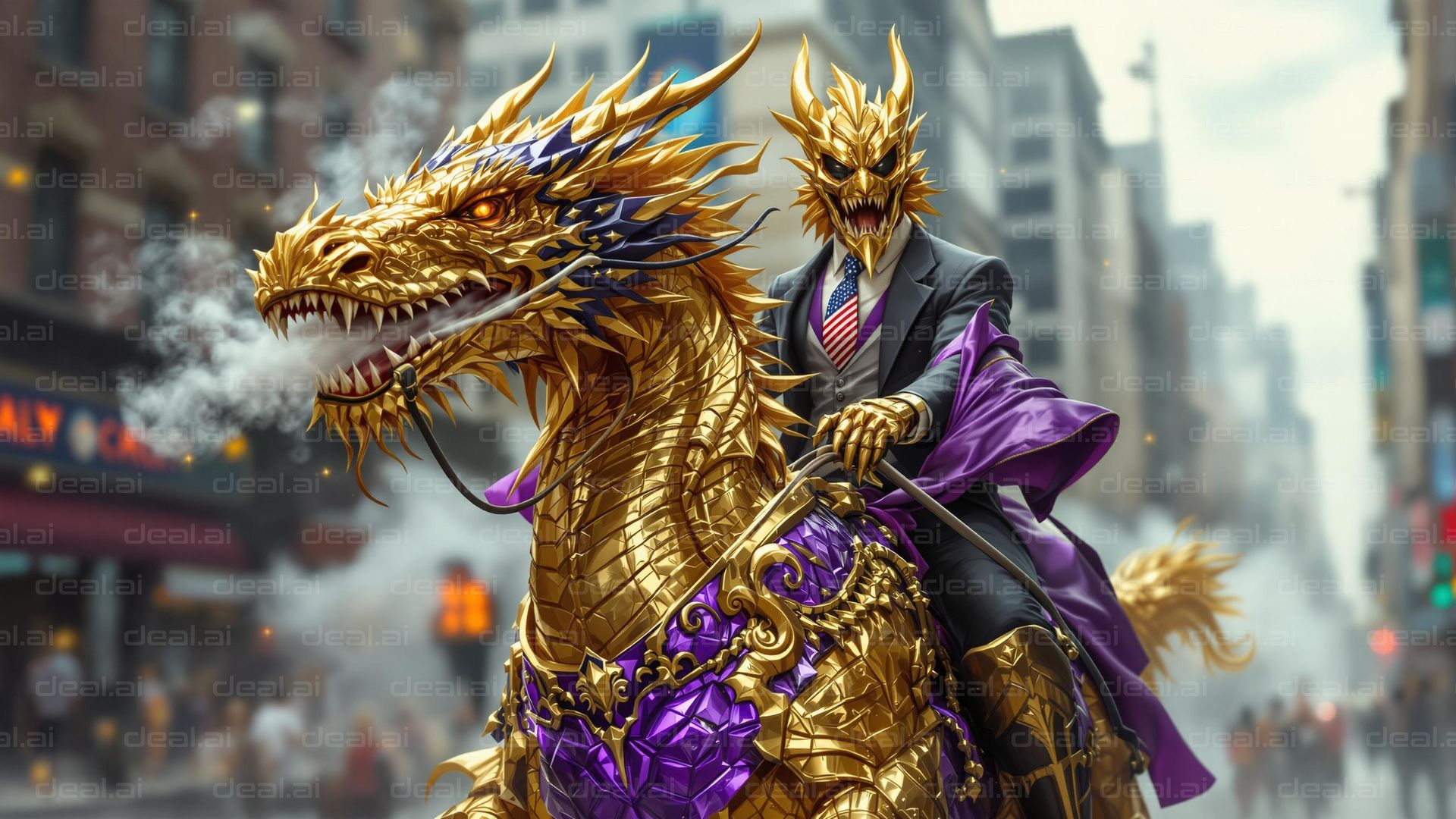 Dragon Rider in the City Parade