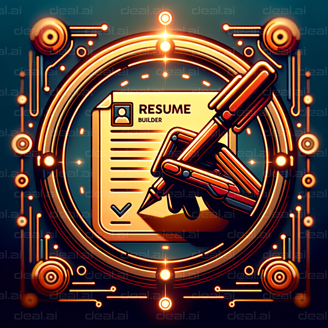 "Futuristic Resume Builder Icon"