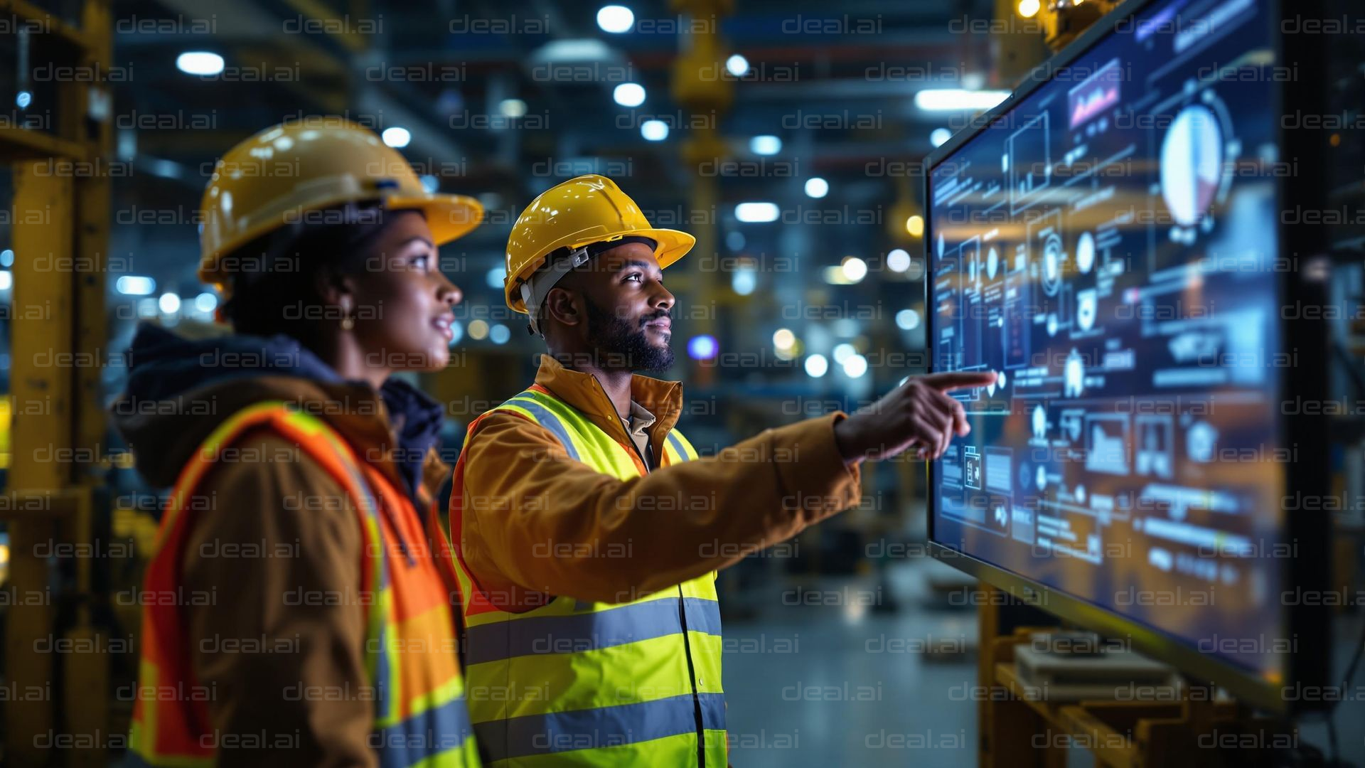 Engineers Analyzing Data Screen