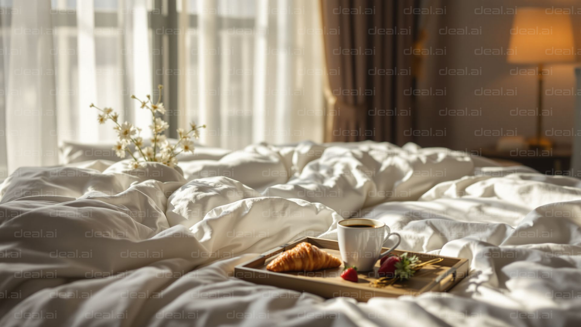 Cozy Morning Breakfast in Bed