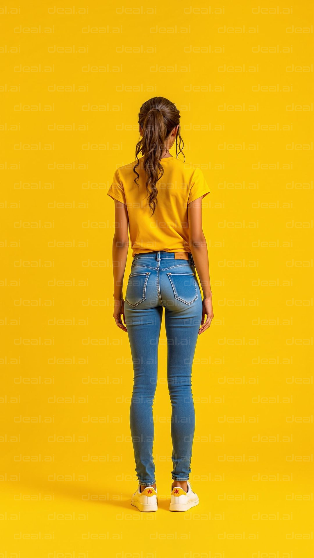 Yellow and Blue Contrast Fashion