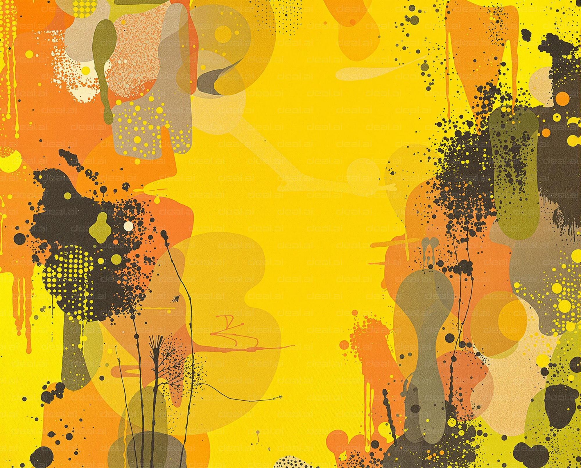 Vibrant Abstract Splatter Art