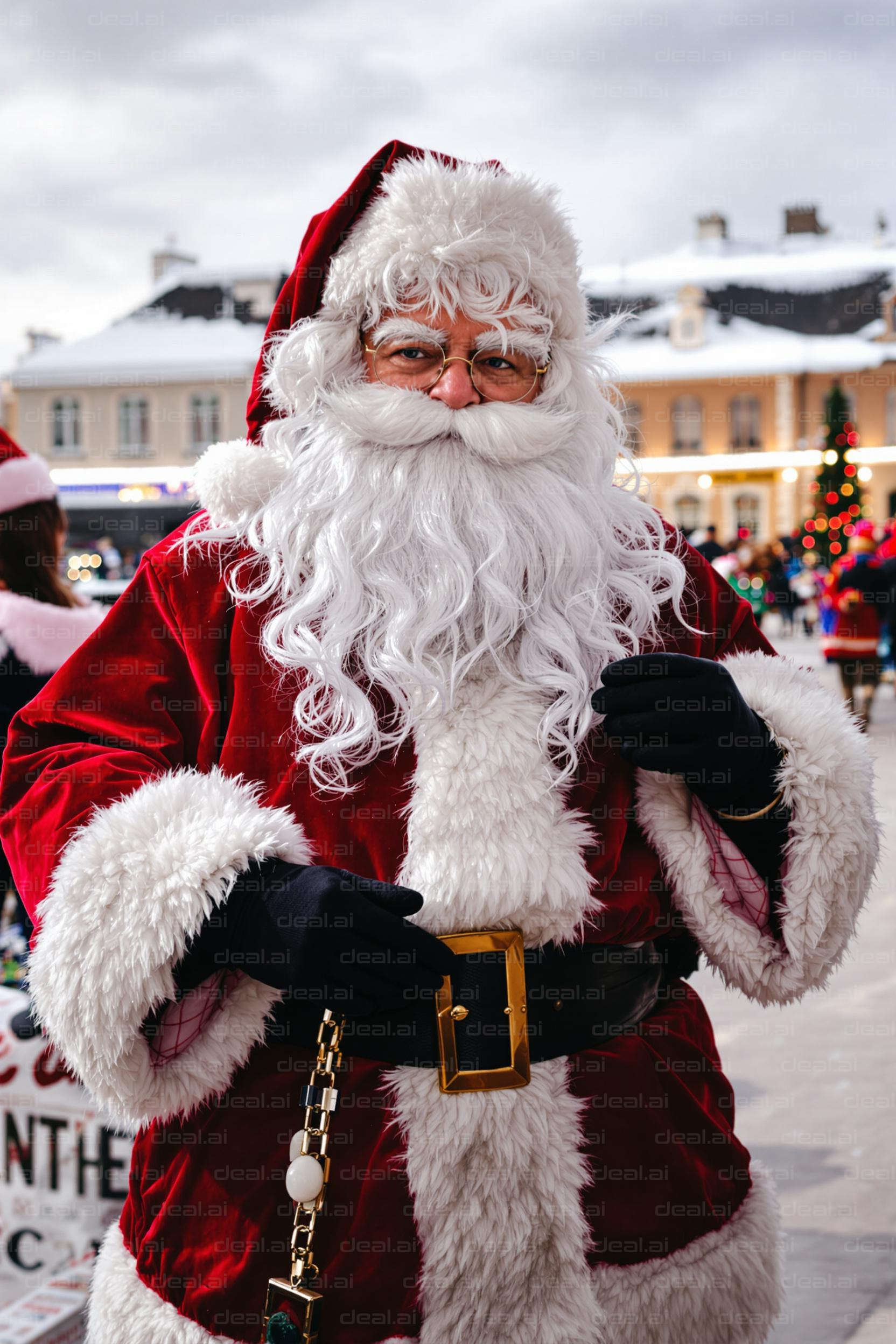 Santa Spreading Christmas Cheer